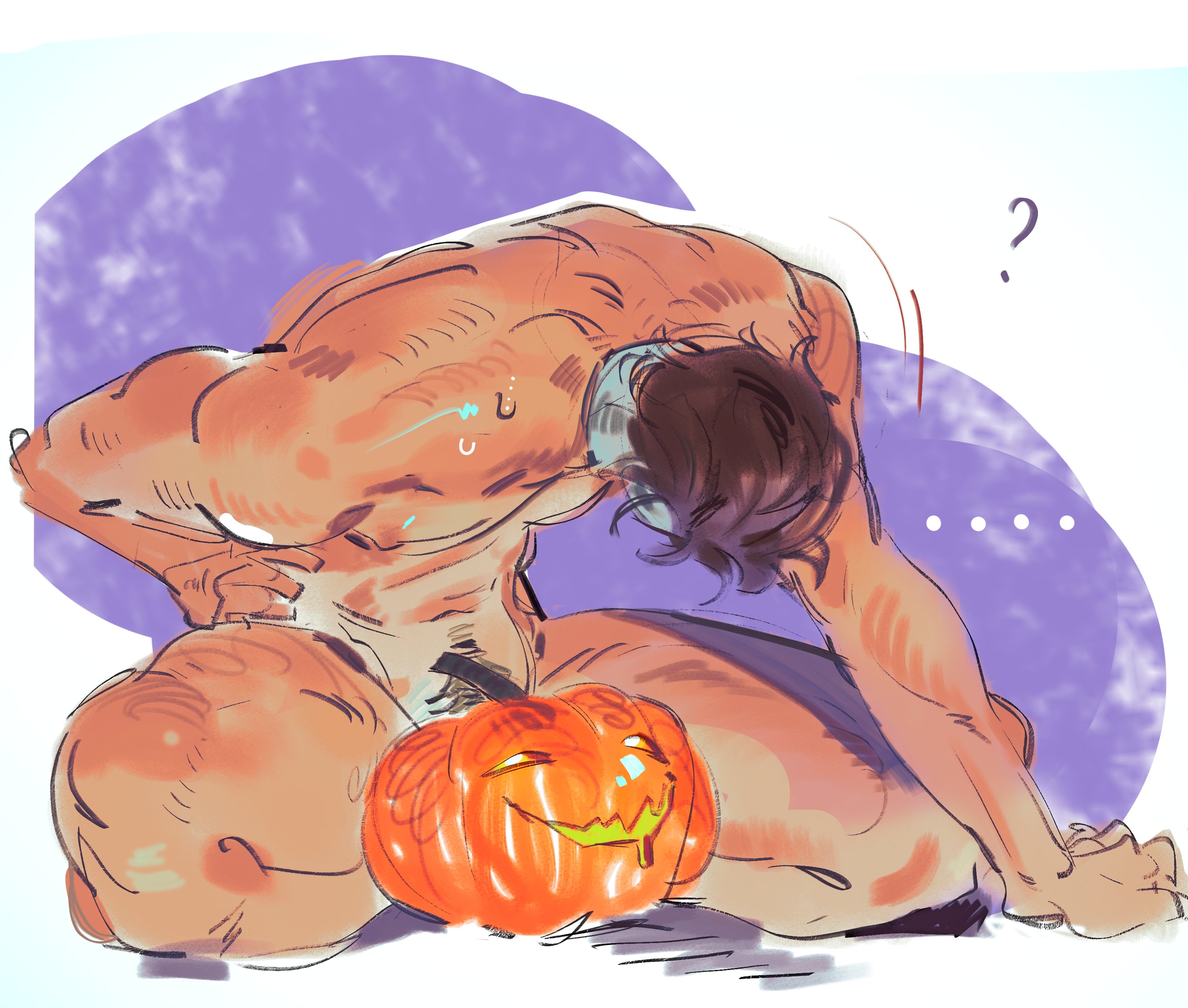 abs, bara, biceps, fucking pumpkin, gay, gay male, halloween, halloween (series), male, male nipples, male only, manly, michael myers, muscular, muscular male, necrocto, nipples, nude, pecs, pumpkin, pumpkin masturbation, yaoi