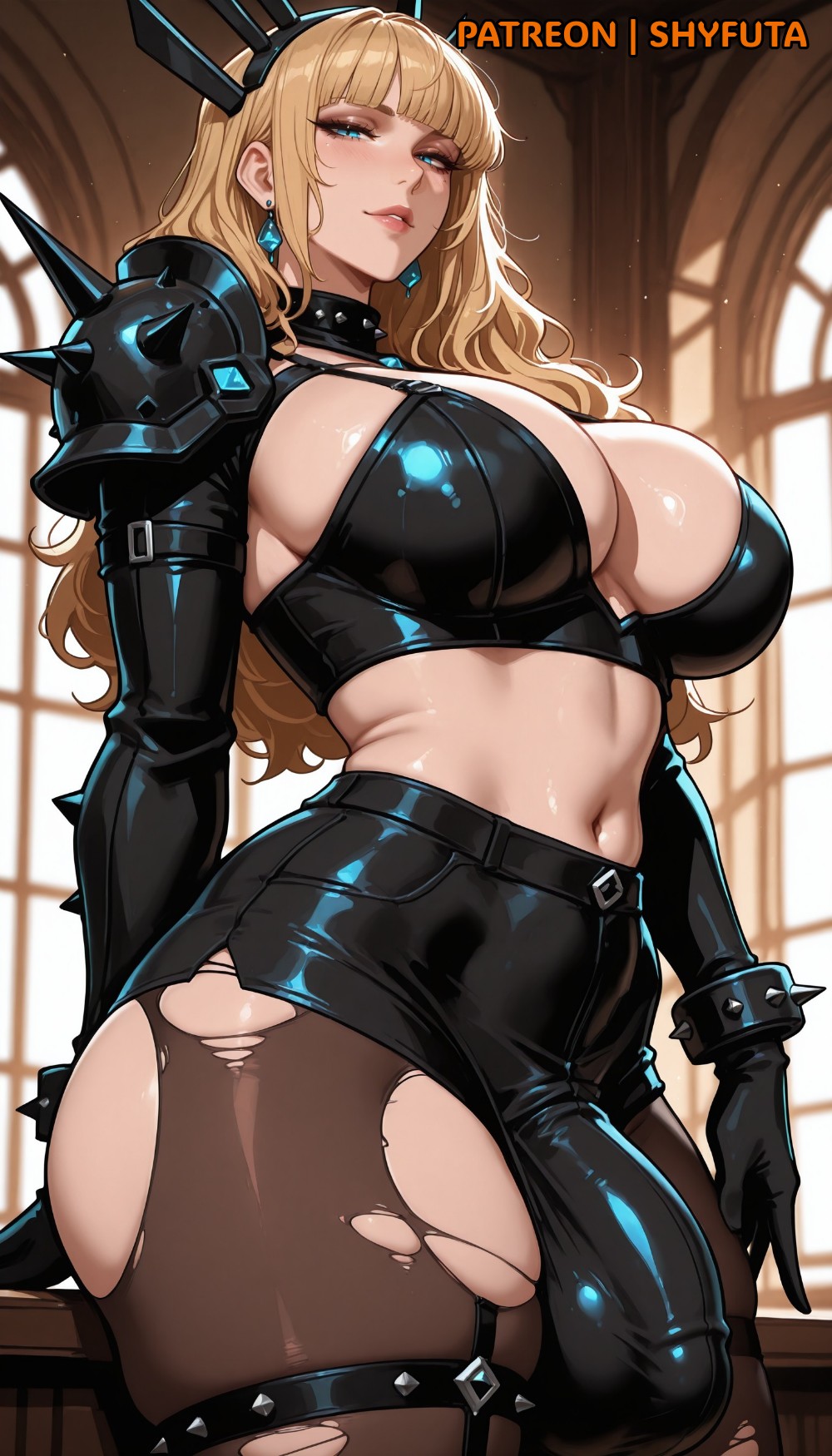 1futa 2026 ai_generated armor big_balls big_breasts big_penis big_thighs blonde_hair blue_eyes boobs breasts bulge bulge_under_clothes cleavage cock crop_top curvy curvy_body curvy_figure detached_sleeves dick dickgirl earrings futa_only futanari hair_ornament hairband headband headgear headwear huge_balls huge_breasts huge_cock huge_penis huge_thighs large_balls large_breasts large_penis large_thighs light-skinned_futa light-skinned_futanari light_skin looking_at_viewer magik_(marvel_rivals) marvel marvel_rivals patreon patreon_username penis ripped_pantyhose short_shorts shorts shoulder_armor shyfuta solo solo_focus solo_futa stable_diffusion thick thick_thighs thigh_strap thighhighs thighs topwear torn_pantyhose voluptuous voluptuous_body voluptuous_futa wavy_hair wide_hips