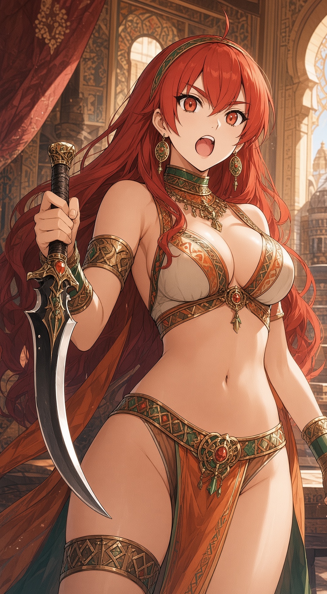 ai_generated bra desert eris_greyrat mushoku_tensei panties red_hair