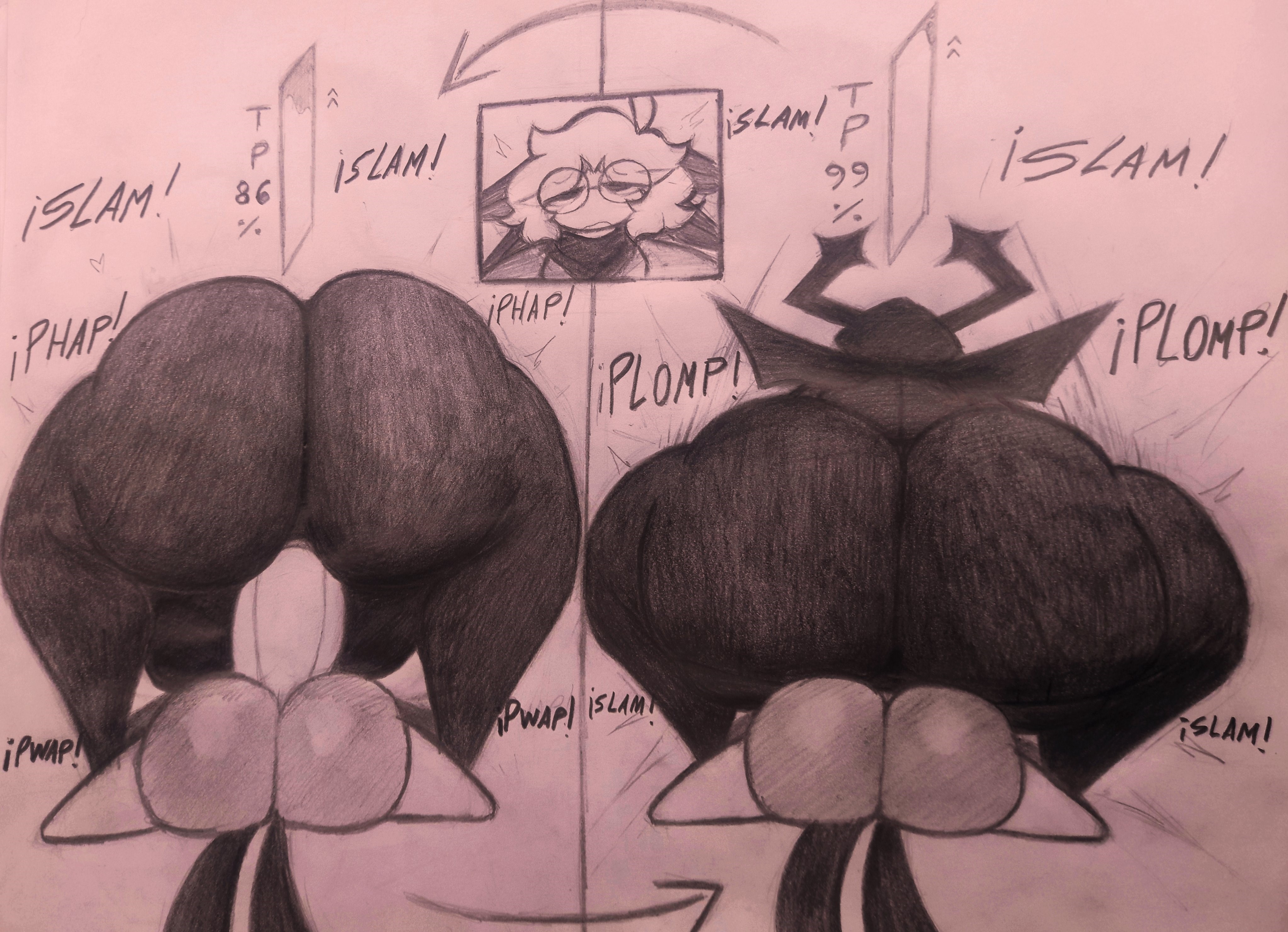 1boy, 1girls, areolae, armor, armored female, ass, axolotl, axolotl humanoid, big ass, big balls, big boobs, big breasts, big testicles, black body, coal (coalorgem), december holiday, deltarune, dess holiday, fat ass, gills, glasses, handjob, helmet, horns, huge ass, huge balls, huge boobs, huge breasts, huge testicles, long sleeves, nipples, oc, partially clothed, pencil (artwork), rand0m 293, roaring knight, sex, short hair, simple background, size difference, tail, tail fin, traditional media (artwork)