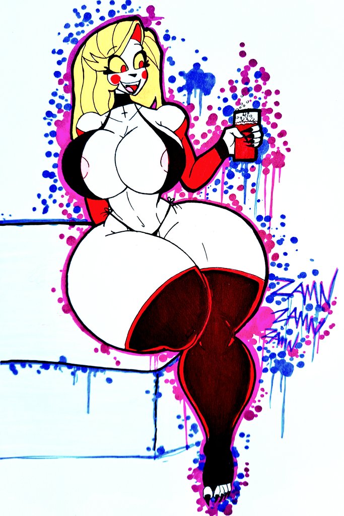 armwear, big ass, big breasts, charlie morningstar (hazbin hotel), feet, female, hazbin hotel, huge ass, huge breasts, large ass, large breasts, muscular, nutboiart8008, stirrup legwear, tagme, wide hips