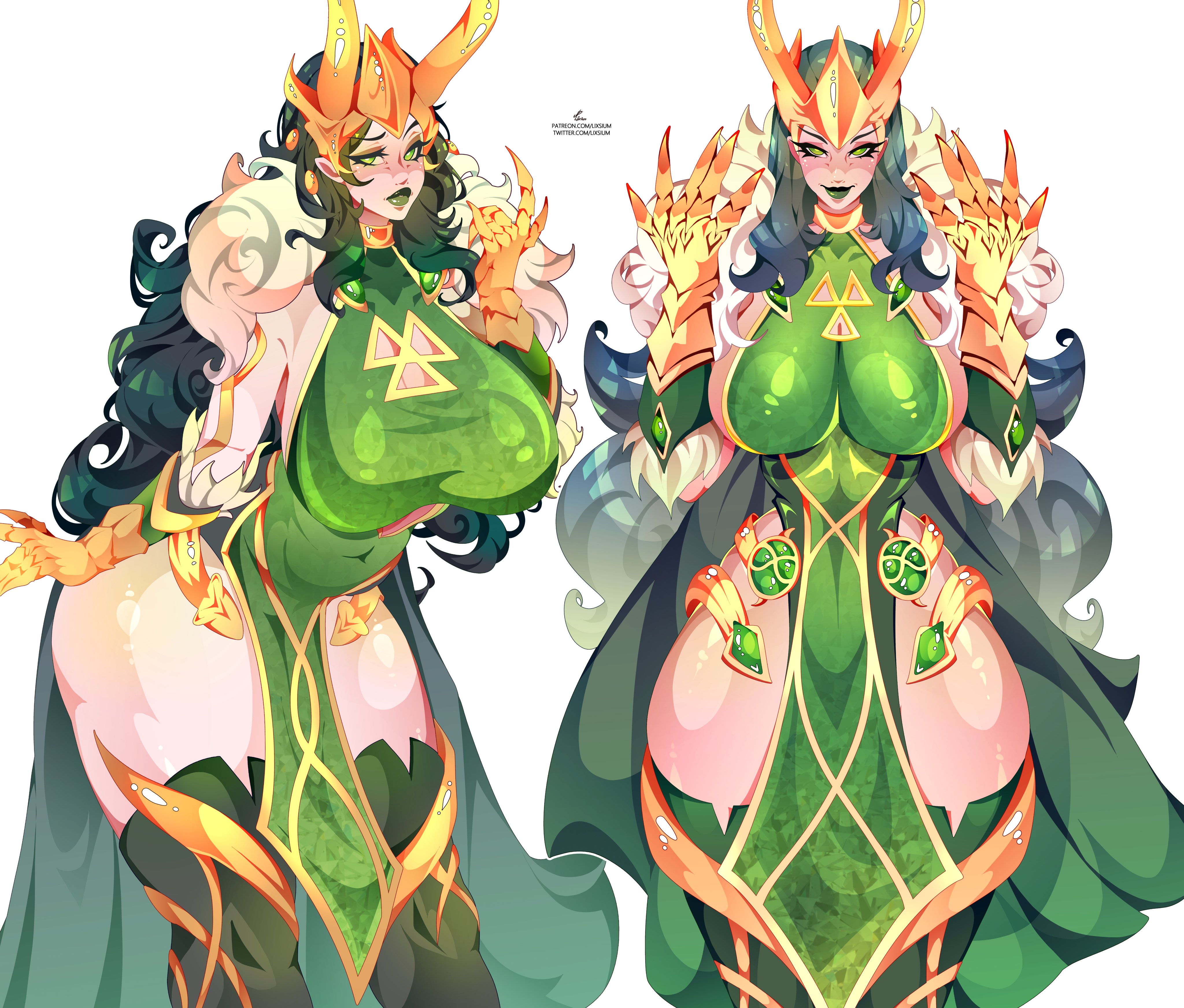 1girls, absurd res, breasts, female, female only, hi res, lady loki, lady loki (marvel rivals), large breasts, light-skinned female, lixsium, loki (marvel rivals), loki (marvel), looking at viewer, marvel, marvel rivals, rule 63, solo, thick thighs, thighs, wide hips