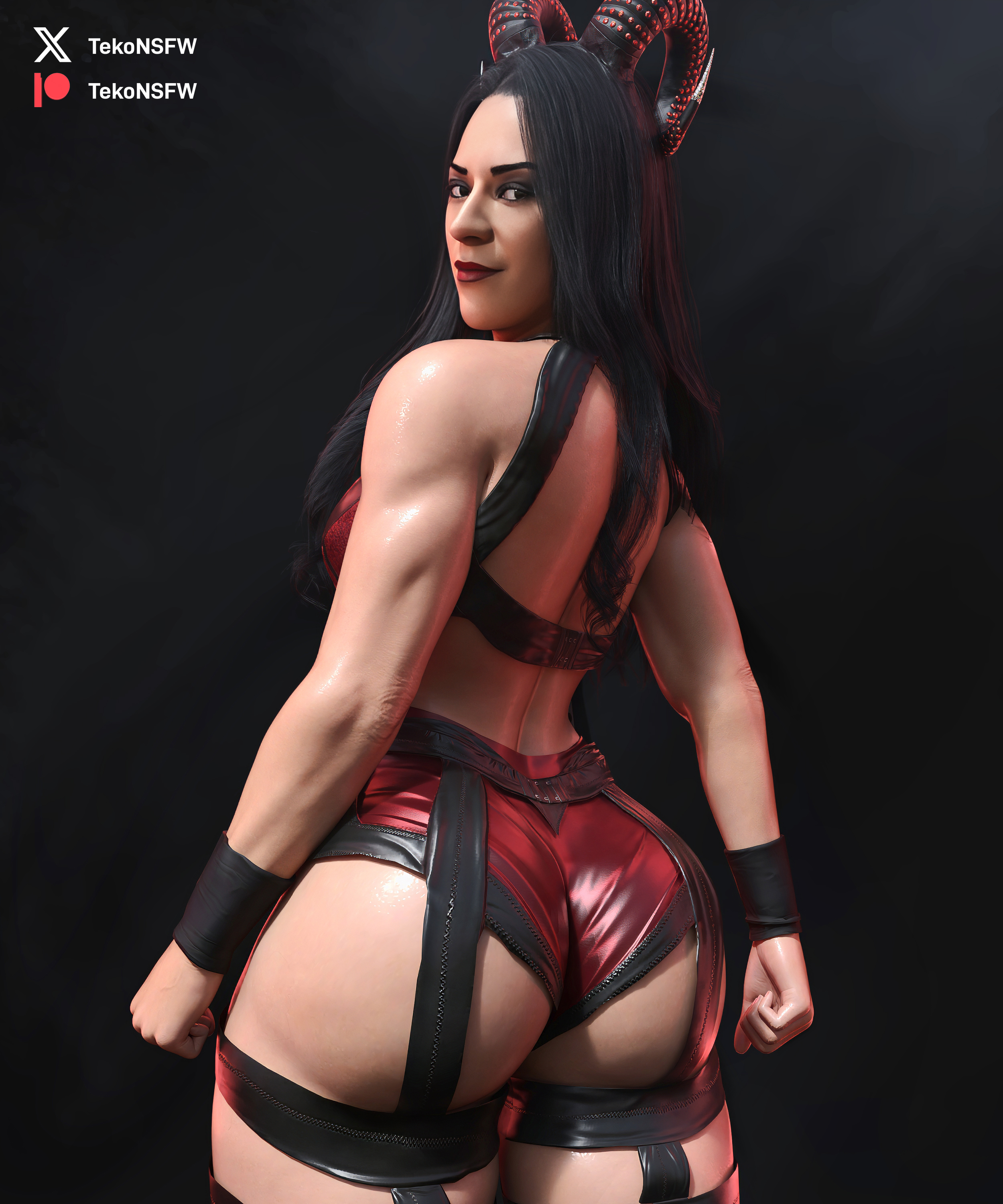 1girls, 3d, ass, big ass, chilean female, female, female only, latina, stephanie vaquer, tagme, tekonsfw, wwe