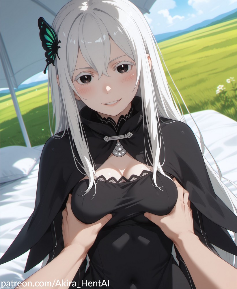 ai_assisted ai_generated akira_hentai breast_grab breast_press breast_squeeze breast_squish echidna_(re:zero) inviting inviting_to_paizuri paizuri patreon patreon_reward patreon_username re:zero_kara_hajimeru_isekai_seikatsu