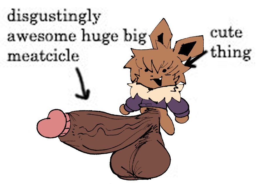 big_penis dork_boi eevee huge_cock lewd_dorky penis pokemon pokemon_(species) tagme thick_thighs wide_hips