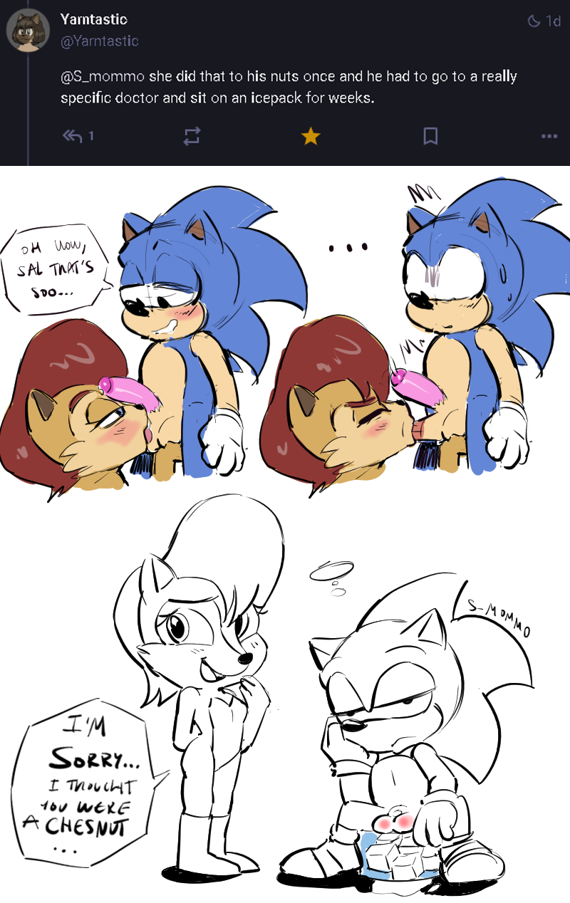 comment fellatio female furry male muttgirl sally_acorn smommo sonic_(series) sonic_the_hedgehog sonic_the_hedgehog_(archie) sonic_the_hedgehog_(series) sucking_testicles