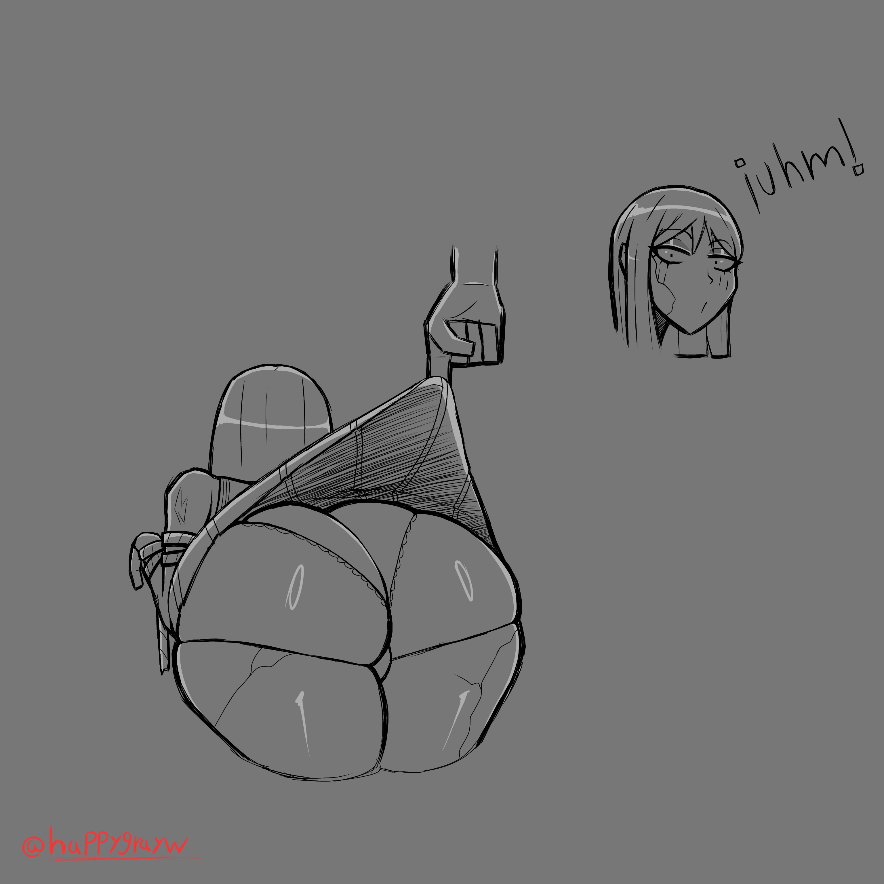 ayakakashi, big ass, drawing, happygrayw, konami, panties, short hair, silent hill, silent hill f, skirt, tagme
