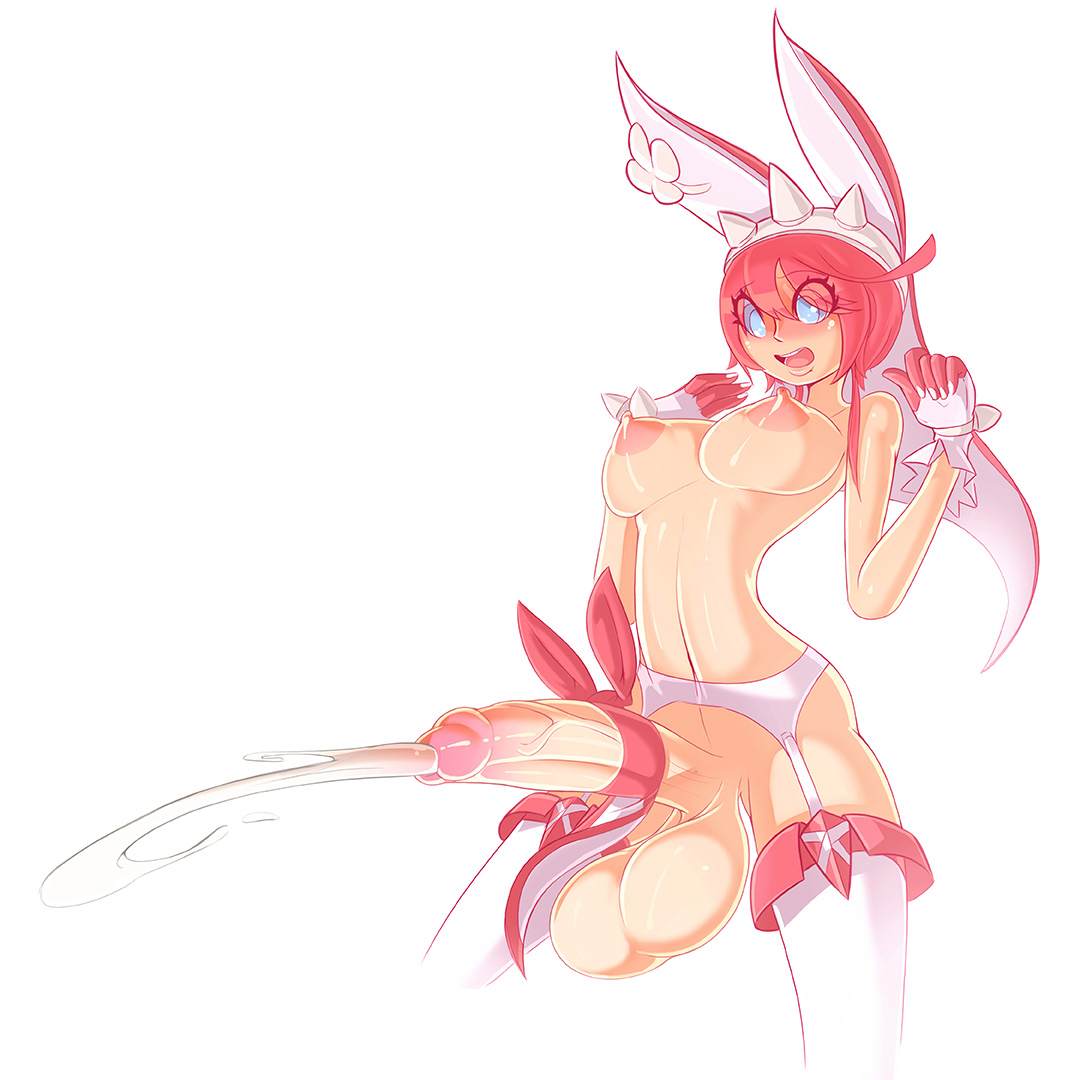 1girls, areola, ass visible through thighs, balls, balls in motion, breasts, cum, cumming, cumshot, dickgirl, elphelt valentine, exposed balls, exposed breasts, exposed penis, female, futa only, futanari, garter belt, garter straps, guilty gear, guilty gear xrd, hourglass figure, hyper balls, intersex, large penis veins, necrosmos, nipples, partially clothed, penis, puffy areola, solo, solo futa, testicles, veiny penis, voluptuous