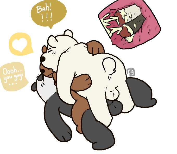 anal anal_sex backsack balls bear bowserboy101 cum cum_inside double_penetration grizzly_(character) grizzly_bear group group_sex ice_bear internal male mammal panda panda_(character) penetration penis polar_bear sex threesome we_bare_bears yaoi