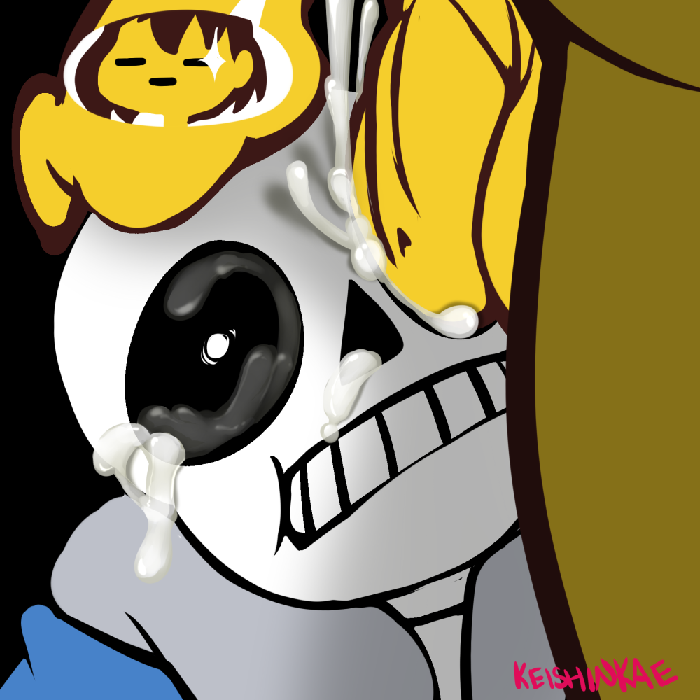 black_background bone cum cum_inside cum_on_bones dark_background duo erection eye_penetration eye_socket_penetration frisk gay keishinkae male male_only monster penis penis_in_eye sans skeleton skull_fucking solo_focus undertale yaoi