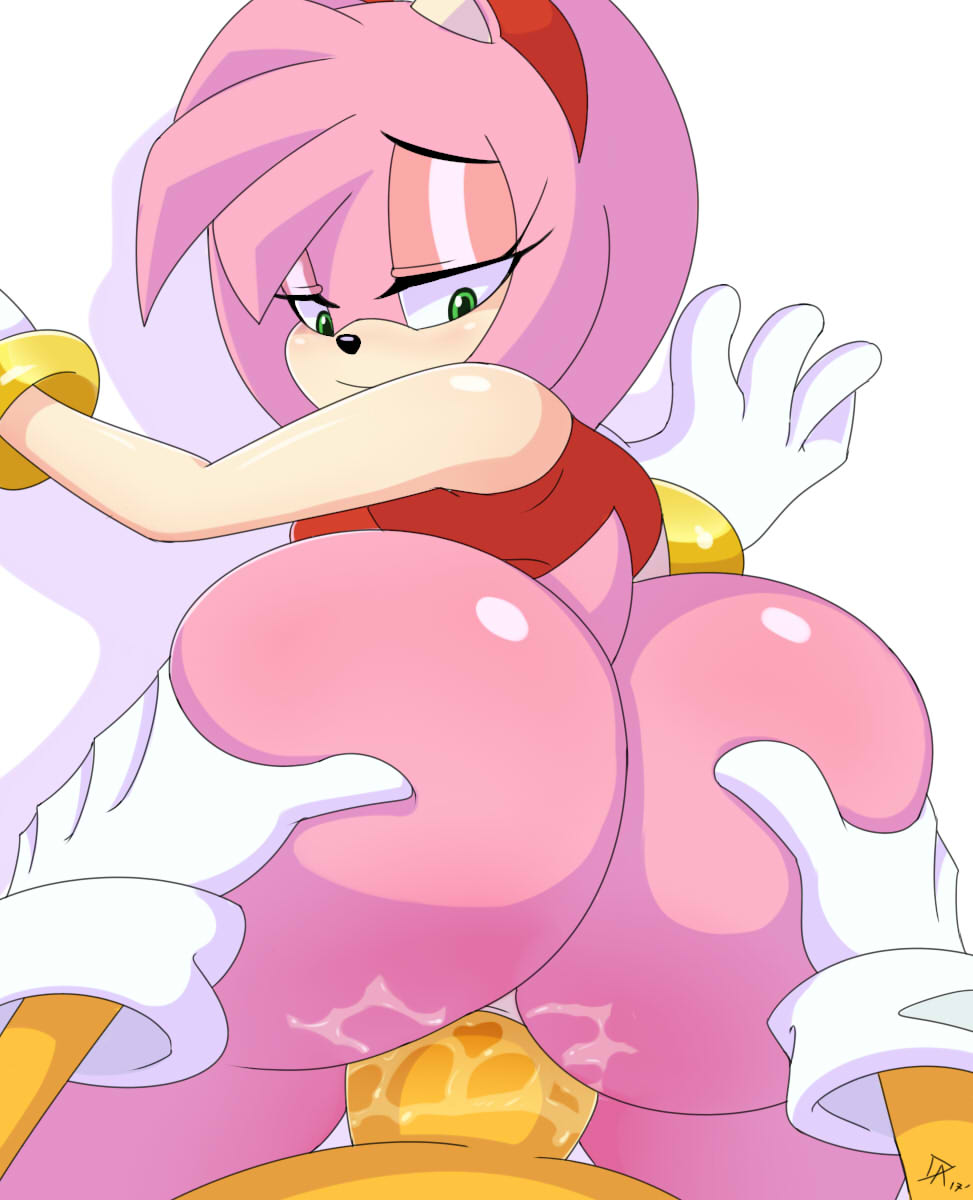 1boy, 1boy1girl, 1girl, 1girls, amy rose, anal, anal penetration, anal sex, ass, big breasts, cum, dalley le alpha, grabbing ass, looking back, looking down, ntr, plump ass, precum, round ass, sega, sonic (series), sonic the hedgehog (series), tails the fox, wet, white gloves