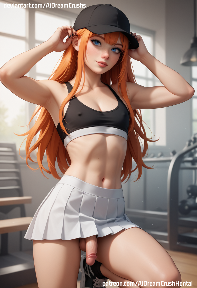 ai_generated aidreamcrush bangs bra breasts color eyes femboy futa hair thighs