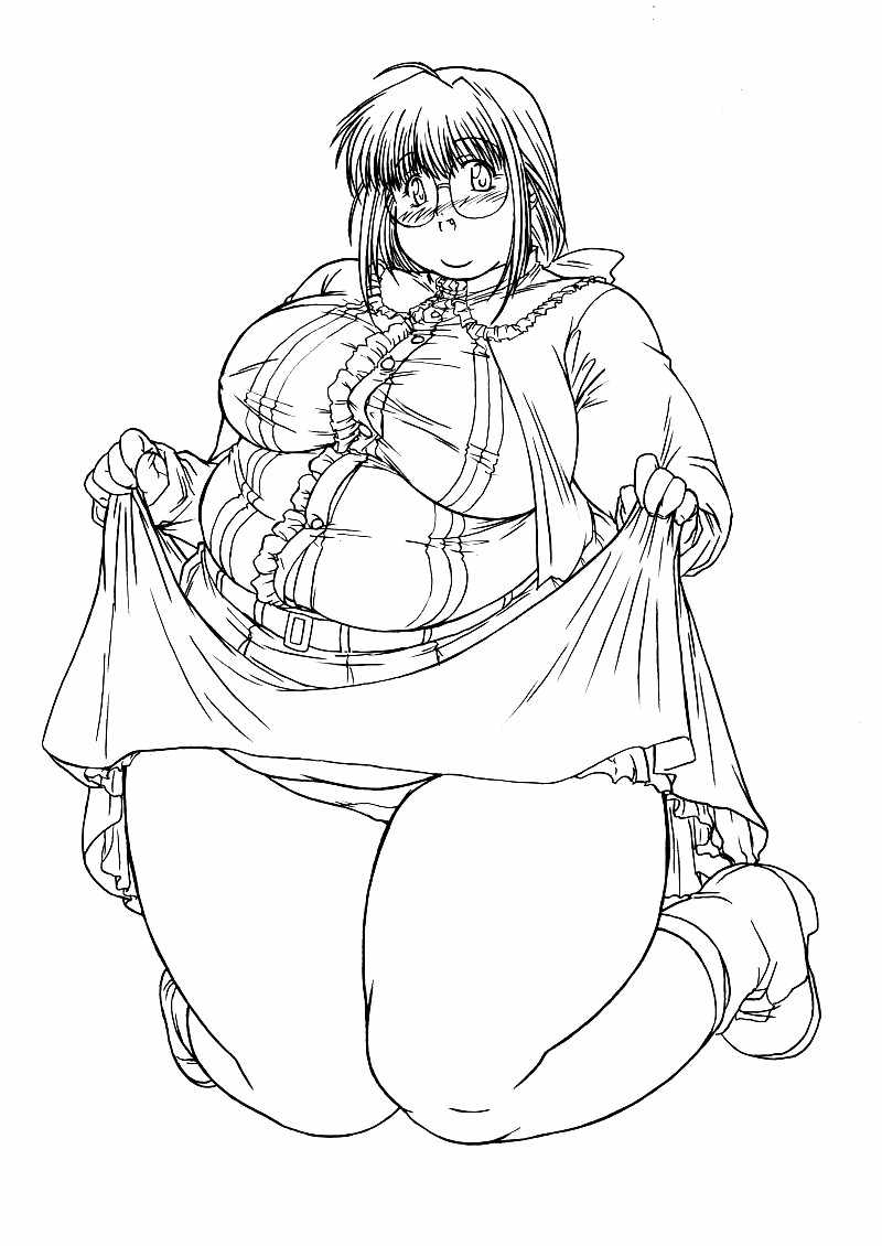 bbw dress dress_lift girl_with_glasses harumi_kaneda plus_size