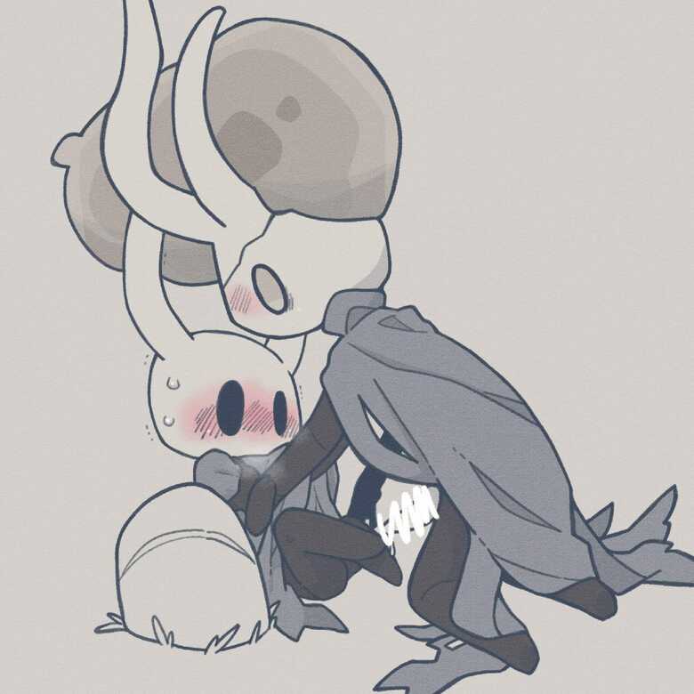 ambiguous_gender blush broken_vessel censor_bar censored_penis chacodoodle hollow_knight imminent_penetration imminent_sex male protagonist_(hollow_knight) the_infection_(hollow_knight) vessel_(species)