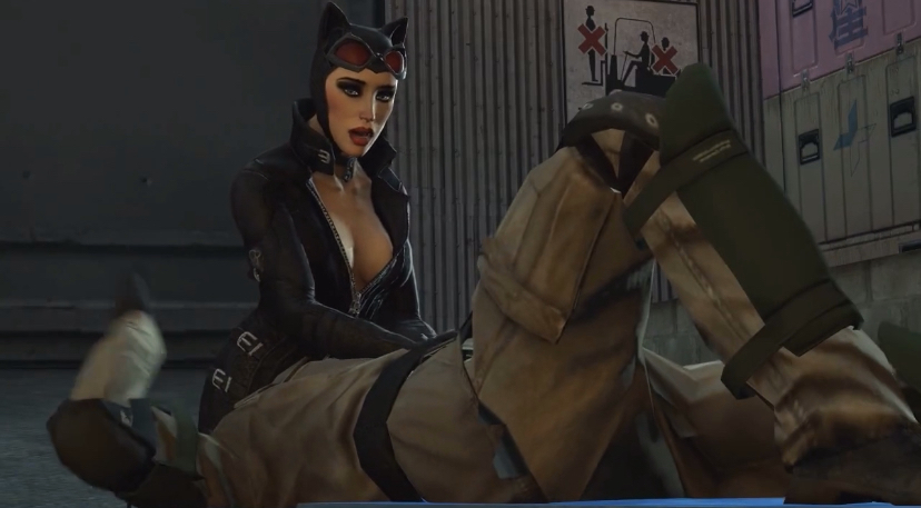 3d batman:_arkham_city batman_(series) breasts catwoman catwoman_(arkham) catwoman_(arkham_city) dc dc_comics female girly latex leather moaning ruskjoel selina_kyle