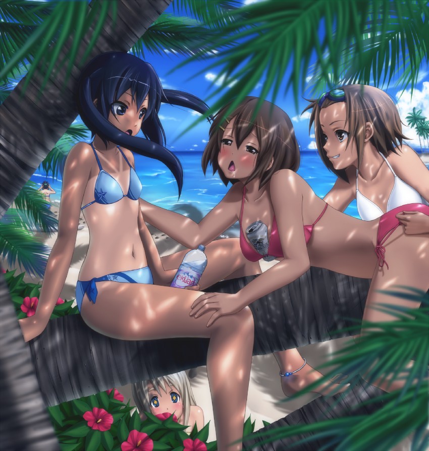 5girls artist_request azusa_nakano_(k-on!) bikini girls_only k-on! mio_akiyama_(k-on!) ritsu_tainaka_(k-on!) tagme tsumugi_kotobuki_(k-on!) yui_hirasawa_(k-on!) yuri