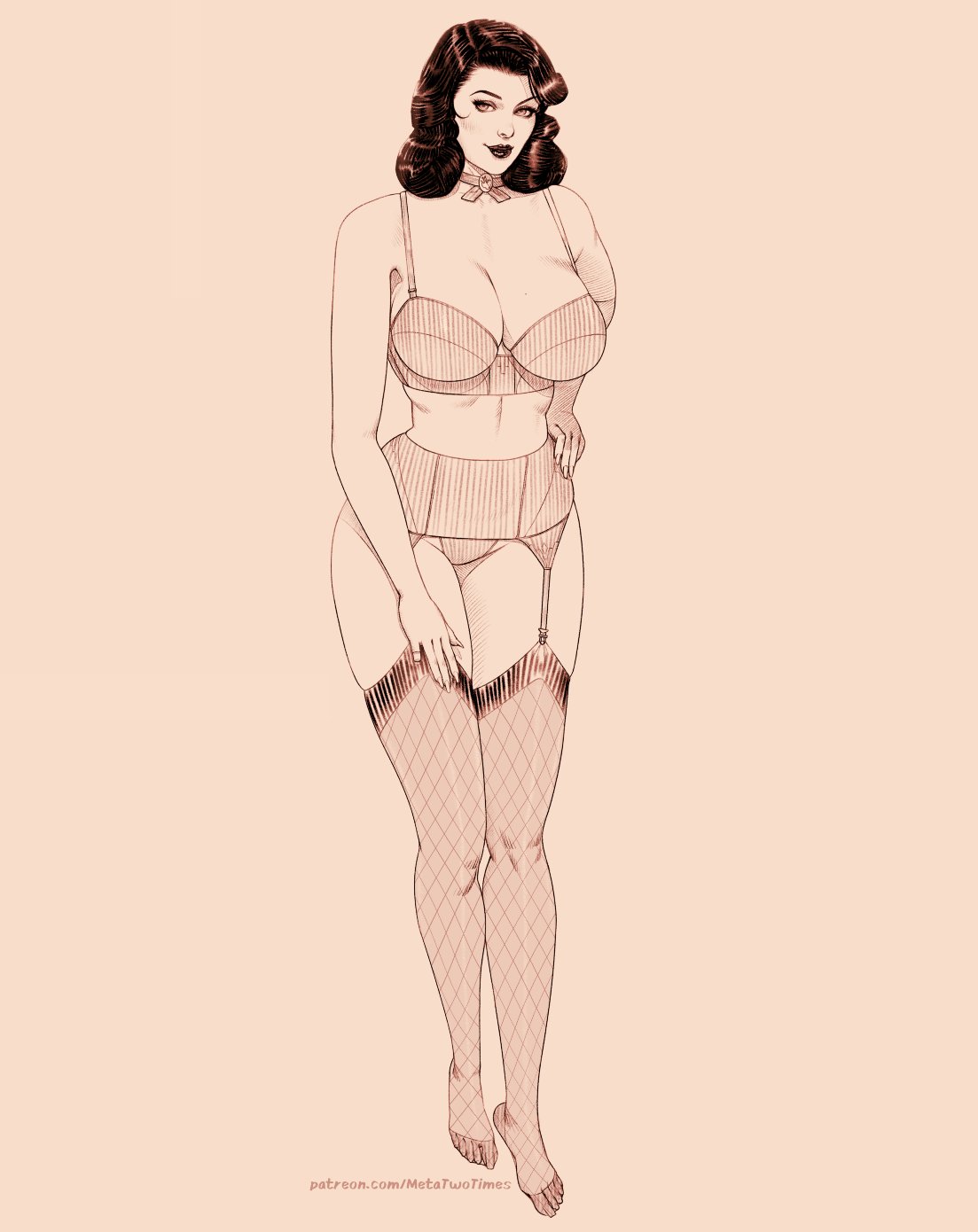 2d bioshock bioshock_infinite busty elizabeth_comstock female female_focus female_only hourglass_figure metatwotimes pinup pinup_pose tagme wide_hips