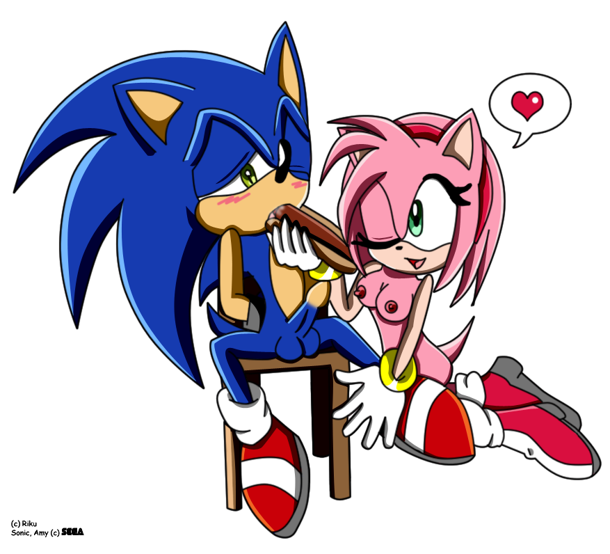 amy_rose anthro bound breasts color exposed_torso feeding female femdom footwear fur furry furry_only handwear handwear_and_footwear_only hedgehog hot_dog male malesub nude penis riku_(artist) sega simple_background sonic_(series) sonic_the_hedgehog straight straight_hair uncensored white_background