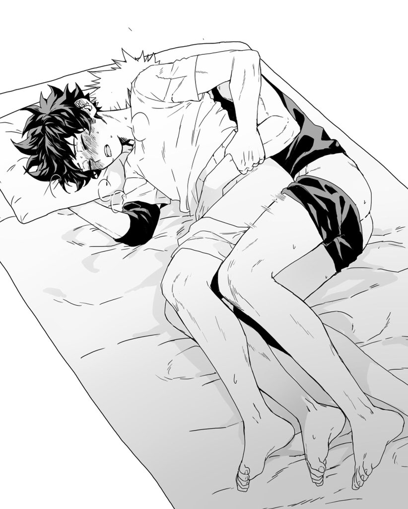 anal, bakugou katsuki, blanket, blush, boku no hero academia, feet, futon, gay, hug, izuku midoriya, katsuki bakugou, legs, midoriya izuku, moaning, my hero academia, sex, shirt, shorts, sweatdrop, sy457413197