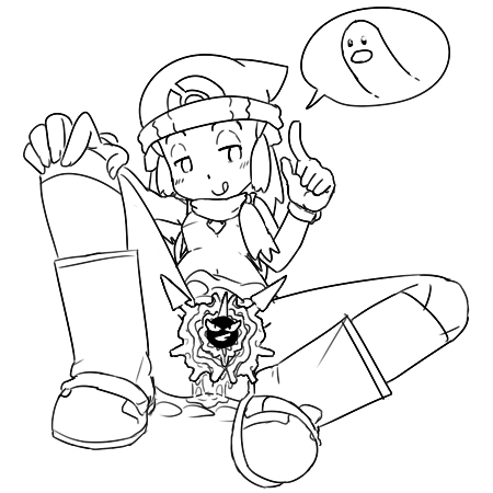 :q beanie bloggerman boots censored cloyster cum dawn_(pokemon) diglett female hat human line_art lowres monochrome novelty_censor pokemon scarf sexually_suggestive sitting spread_legs tongue tongue_out