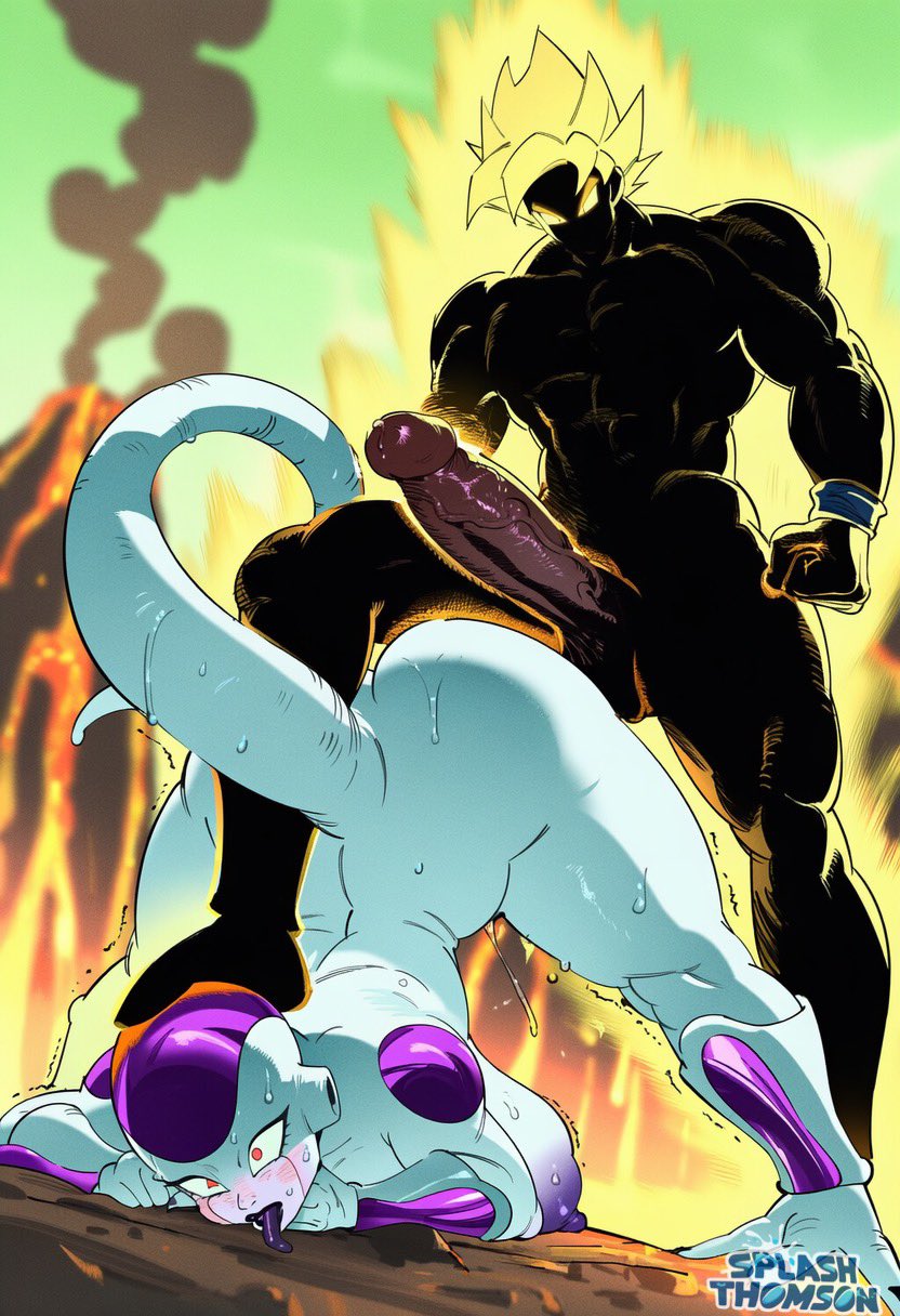 1boy, 1girls, ai generated, alien, areolae, balls, bare thighs, big ass, big balls, big butt, big penis, black hair, blush, breasts, dragon ball, dragon ball z, fat ass, female, female frieza, frieza, genderswap (mtf), gigantic ass, gigantic breasts, huge areolae, huge balls, huge breasts, huge cock, huge nipples, huge thighs, jack-o pose, male, male domination, masochism, massive ass, massive breasts, mature female, milf, multicolored body, muscular, muscular male, nipples, nude, nude male, oiled body, oiled skin, orgasm face, penis, puffy nipples, red eyes, rule 63, saiyan, son goku, spiky hair, splashthomson, squatting, super saiyan, sweat, sweatdrop, thick body, thick female, thick thighs, thighs, veiny penis, voluptuous, voluptuous female
