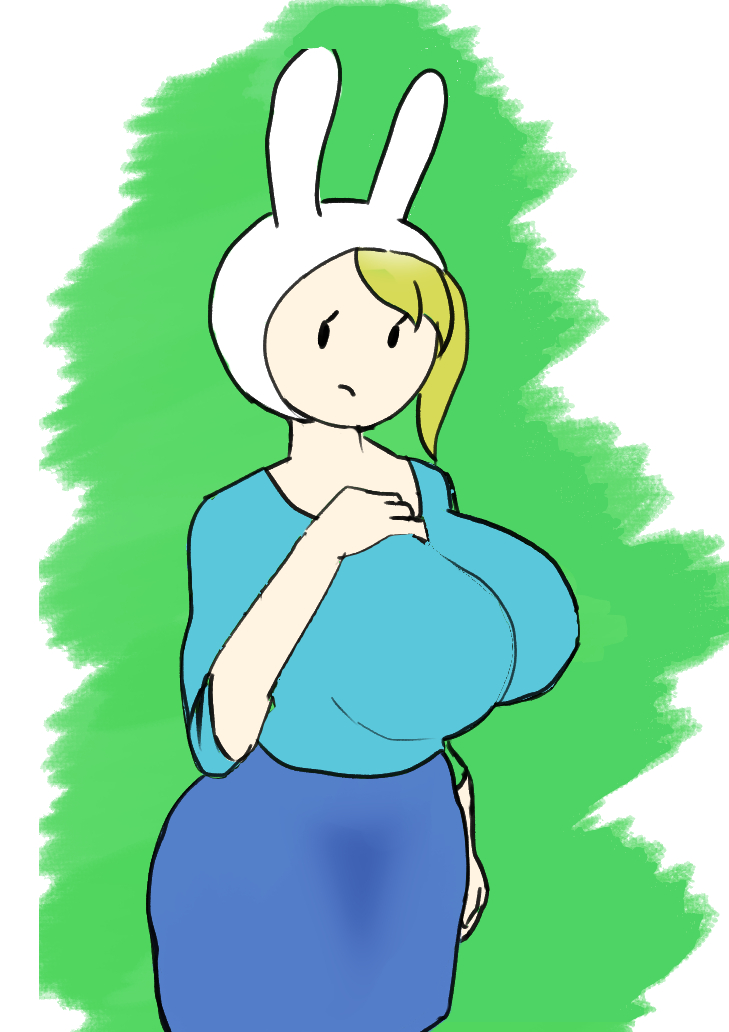 adventure_time big_breasts breasts cleavage clothed clothing female female_only fionna_the_human_girl fuyunoame headwear human pale_skin shorts tagme