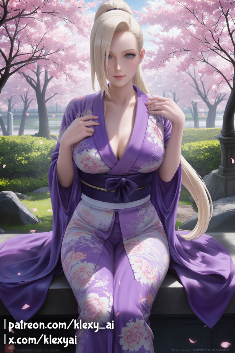 ai_generated alternate_version_available arm arms ass bench big_breasts blonde_female blonde_hair blue_eyed blue_eyed_female blue_eyes blue_eyes_female blush boruto:_naruto_next_generations cherry_blossom cherry_blossom_tree cherry_blossoms clothed clothed_female clothing day daylight daytime feet female female_focus female_only feminine feminine_body fully_clothed fully_clothed_female grass hand_on_shoulder hands_over_breasts ino_yamanaka japanese japanese_clothes japanese_clothing japanese_female klexyai lips long_hair looking_at_viewer mature mature_female naruto naruto_(series) naruto_shippuden neck nipple nipples nose not_furry open_clothes open_clothing outdoors outside patreon patreon_username ponytail shiny shiny_skin shounen_jump sitting sitting_down sitting_on_bench smile smiling smiling_at_viewer smooth smooth_hair smooth_skin solo solo_female sunlight thick_thighs thickthighs voluptuous voluptuous_female white-skinned_female white_skin