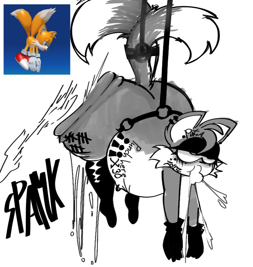 1girls, cheesynickyy, cum through, cumflation, furry, miles tails prower, monochrome, overflow, overflowing cum, rule 63, sega, sex slave, sonic (series), sonic the hedgehog (series), spanking, suspension, tails the fox, tailsko, writing on ass, writing on belly, writing on body