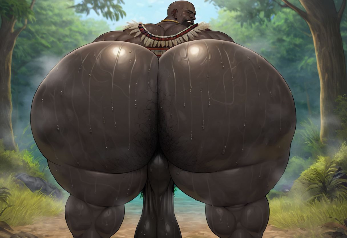 1boy 1male african african_male ai_art ai_generated ass ass_bigger_than_head bald bald_male bald_man balls ballsack bara bara_ass bara_butt beard big_ass big_balls big_butt blush dark-skinned_male dark_skin dark_skinned_male facial_hair fat_ass fat_butt hairy_ass hairy_balls hairy_butt huge_ass huge_balls huge_butt male male_only massive_ass massive_balls massive_butt mature_male muscular muscular_male musk musk_clouds pubic_hair sagging_balls sagging_testicles saggy_balls saggy_testicles sweat sweating_profusely sweaty sweaty_body sweaty_butt thick_ass thick_butt thick_thighs tribal tribal_clothing