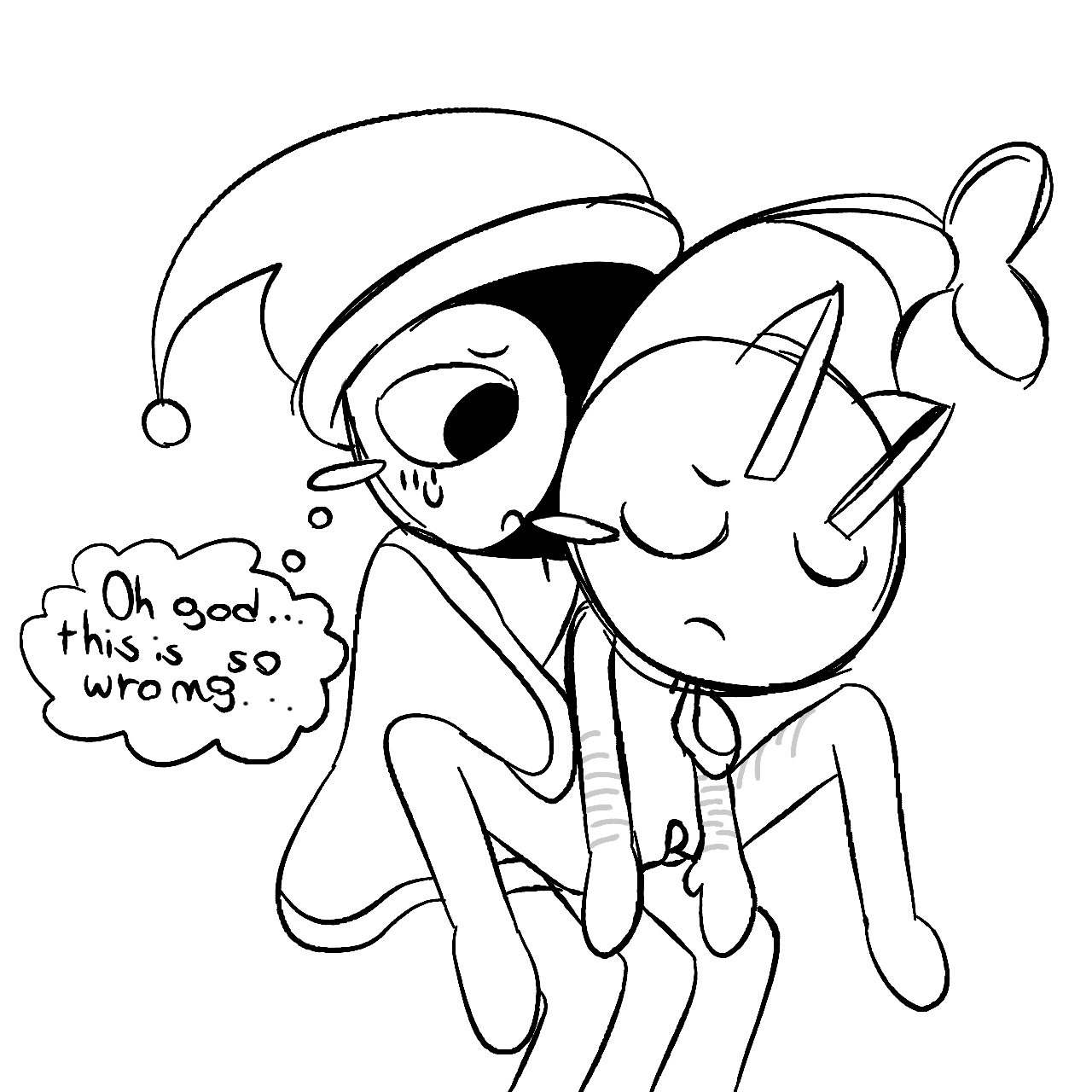 artist request, astro (dandy's world), cuntboy, dandy's world, intersex, nonconsensual, rape, self harm scars, self upload, shrimpo (dandy's world), somnophilia