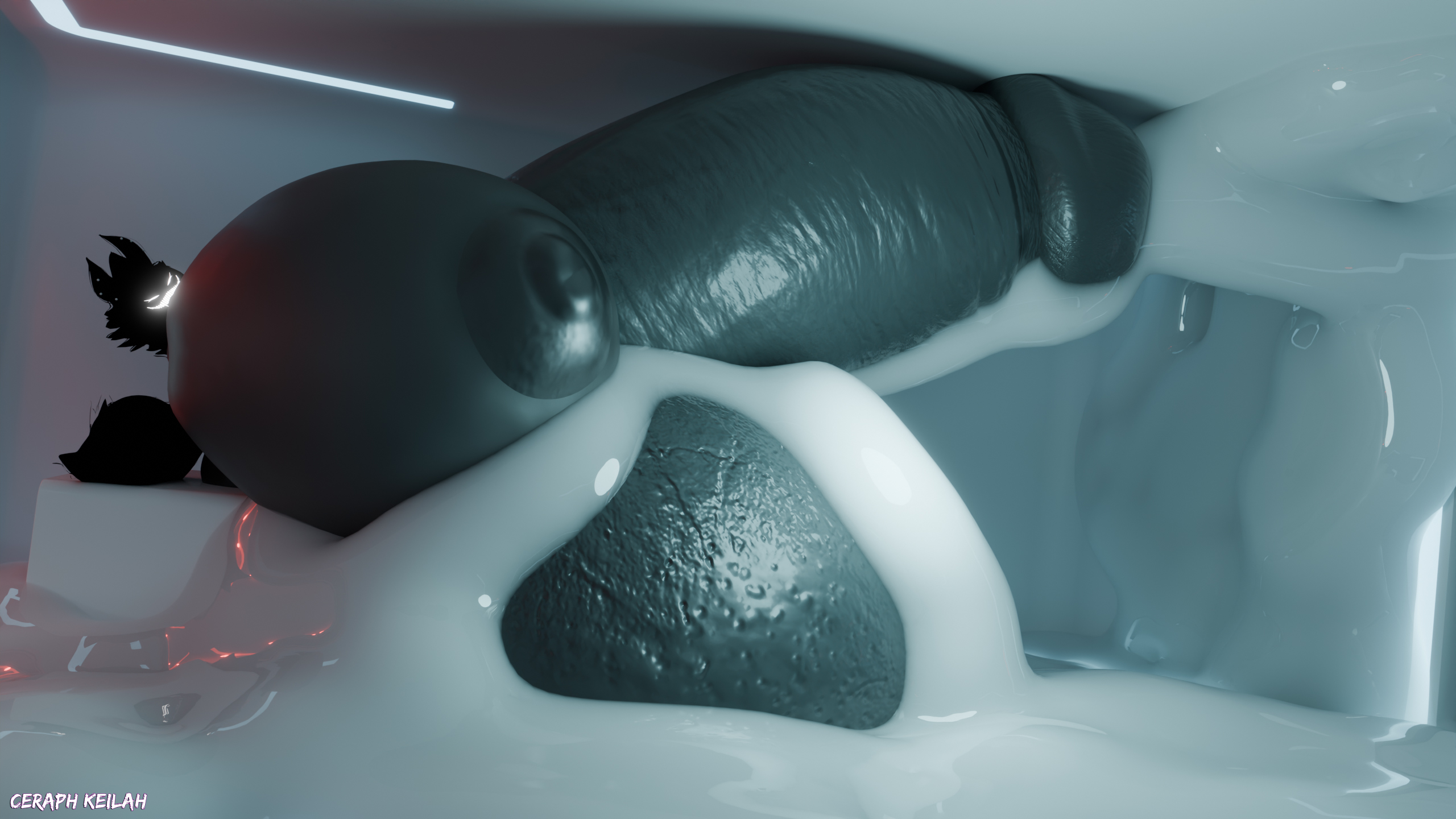 1futa, 3d, anthro, backrooms, backrooms creature, breasts, ceraph keilah, cum, cum flood, cum flooding, futanari, growth, hyper breasts, hyper penis, intersex, karelia (acerattman), karelia futanari (acerattman), penis, smiler (the backrooms), tagme, the backrooms