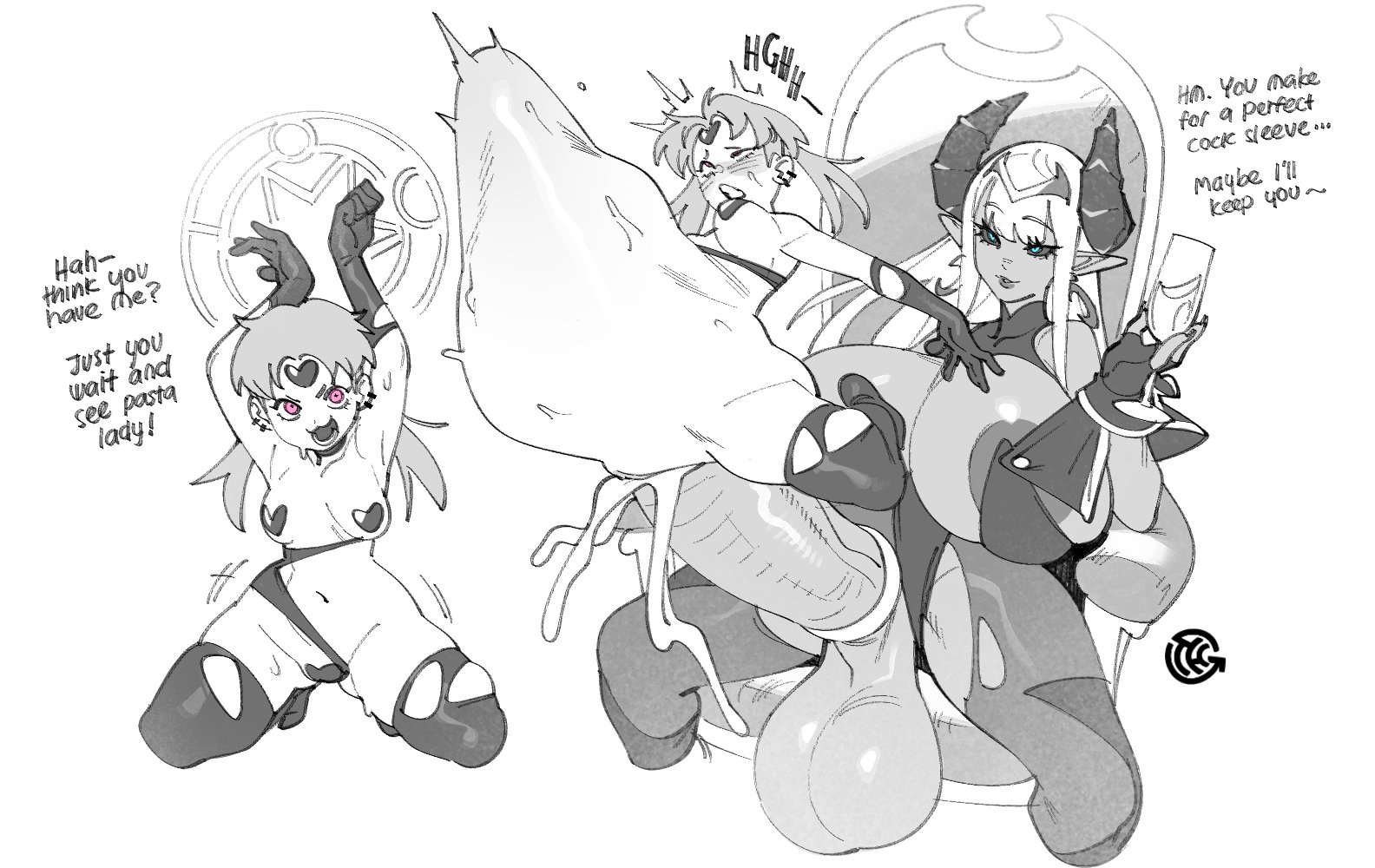 1futa, 1girls, 2025, 2d, 2d (artwork), 2d artwork, areola, areola slip, areolae, areolae slip, balls, ballsack, bangs, big breasts, big cock, big penis, black and white, black sclera, blue eyes, blunt bangs, bound, bound arms, bound wrists, breasts, breasts bigger than head, cindy (eromamgasemsei3), cleavage, cock, cum, cum explosion, cum in pussy, cum inflated belly, cum inflation, cum inside, cum overflow, cum overflowing, cumflated belly, cumflation, cumming, demon, demon futa, demon girl, demon horns, demon humanoid, demoness, dialogue, dick, dominant, dominant futa, domination, ejaculation, english, english dialogue, english text, erection, excessive cum, excessive genital fluids, female, femsub, full body, futa on female, futa penetrating, futadom, futanari, genital fluids, genitals, gigantic cock, gigantic penis, gloves, hi res, highres, horn, horns, huge breasts, huge cock, hyper, hyper penis, impossible fit, inflation, intersex, intersex penetrating, intersex/female, large breasts, large cock, large penis, larger futa, leotard, light skin, long gloves, long hair, lyla (thehelmetguy), medium breasts, monochrome, naked, naked female, naked futa, nude, nude female, nude futa, nudity, orgasm, original, original character, overflow, overflowing breasts, overflowing cum, pantyhose, pasties, penile, penile penetration, penis, penis in pussy, pink eyes, pointy ears, pussy, restrained, restrained arms, restraints, ripped clothes, ripped clothing, ripped pants, size difference, smaller female, stockings, stomach, stomach bulge, stomach deformation, straight hair, submissive, submissive female, suspended, suspended on penis, suspension, testicles, text, thehelmetguy, thick, thick hips, thick penis, thick thighs, thigh highs, thighhighs, thighs, torn clothes, torn clothing, torn legwear, torn pantyhose, vagina, vaginal, vaginal insertion, vaginal penetration, vaginal sex, vein, veiny penis, voluptuous, wide hips
