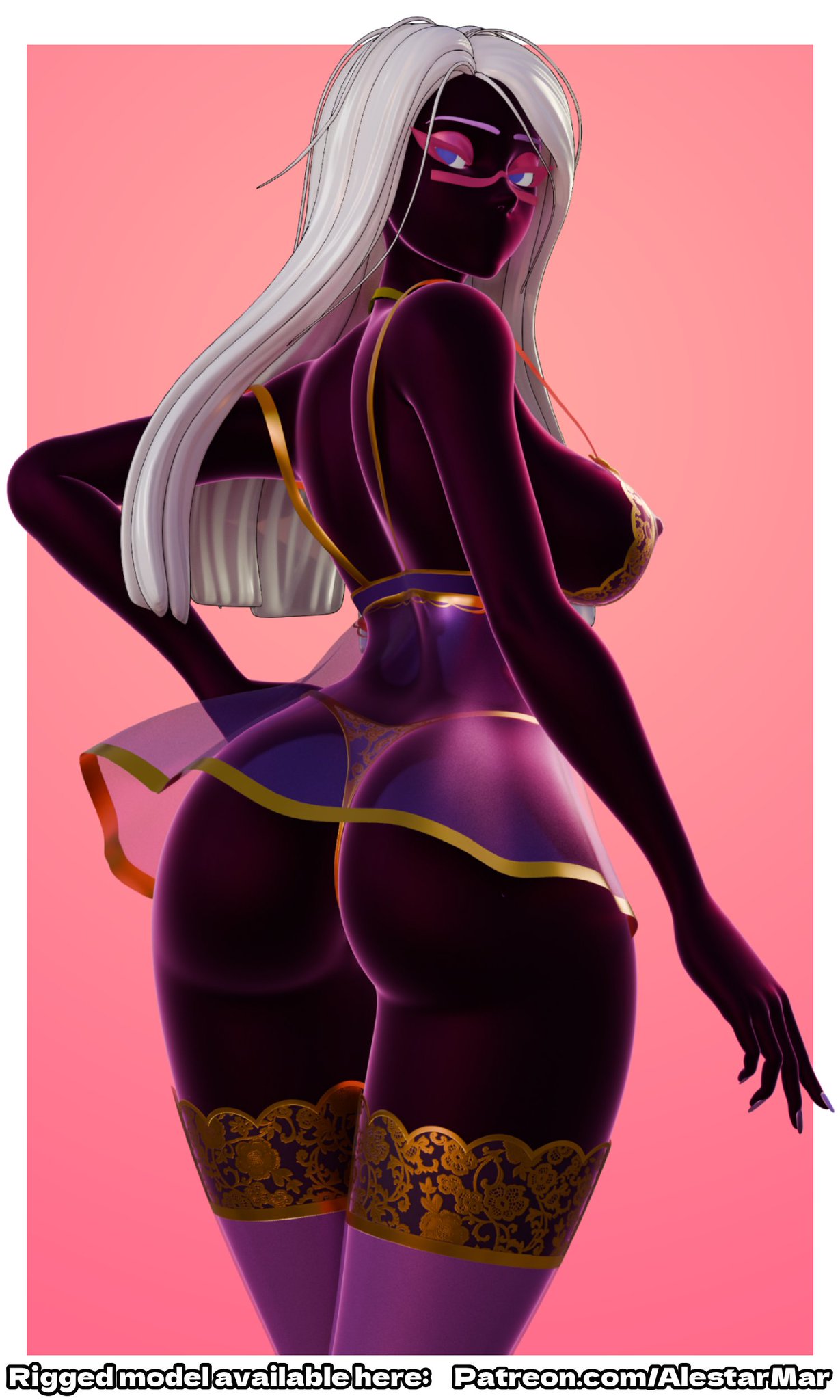 1girls, 3d, alestarmar, ass, big ass, big breasts, big thighs, black body, black skin, black-skinned female, breasts, bust, busty, curvaceous, curvy, curvy figure, dark skin, dark-skinned female, digital media (artwork), duck dodgers, female, hips, huge ass, huge breasts, huge thighs, large ass, large breasts, large thighs, looney tunes, martian, martian (duck dodgers), mature, mature female, queen, queen tyr'ahnee, royalty, slim waist, thick, thick hips, thick legs, thick thighs, thighs, voluptuous, waist, warner brothers, wide hips