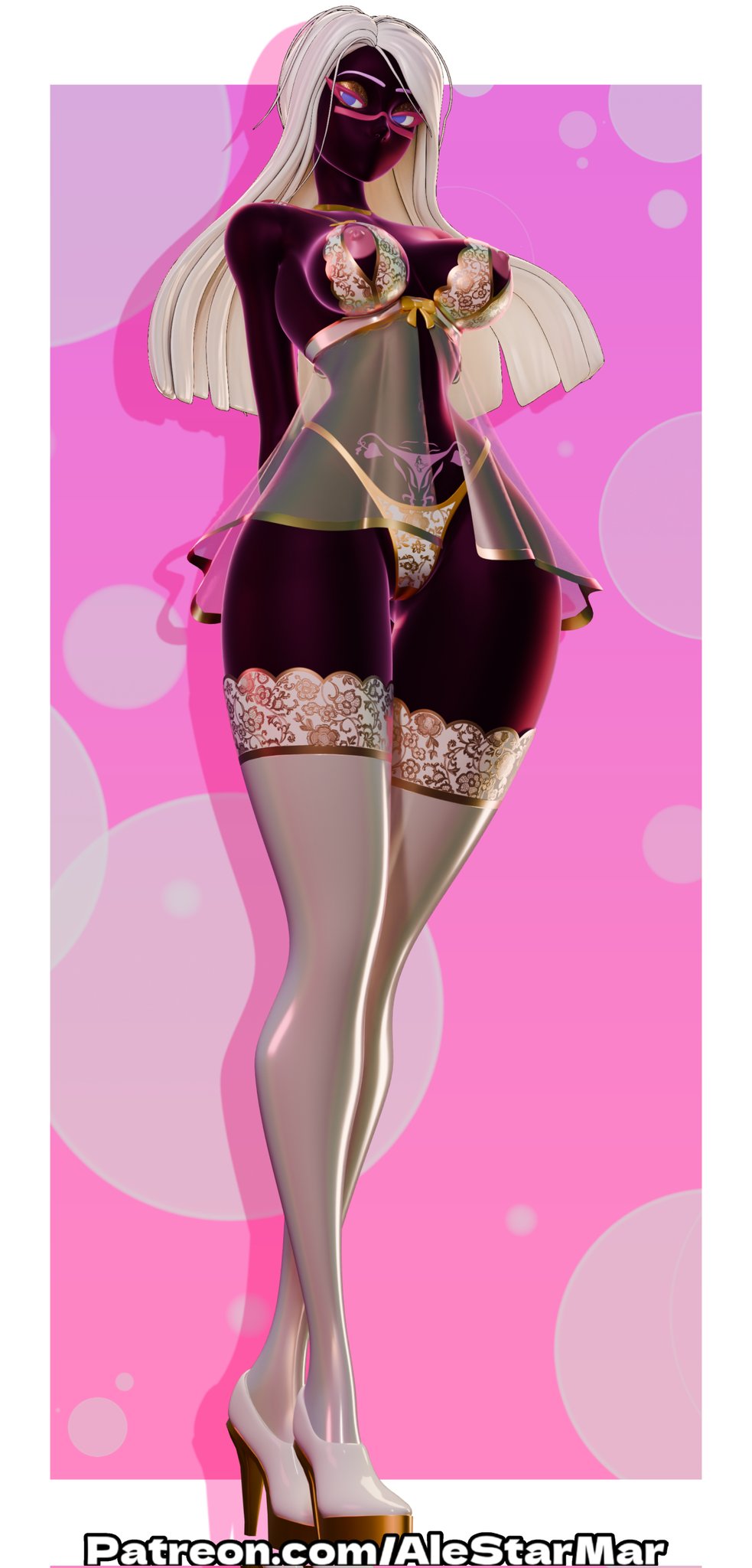1girls, 3d, alestarmar, ass, big ass, big breasts, big thighs, black body, black skin, black-skinned female, breasts, bust, busty, curvaceous, curvy, curvy figure, dark skin, dark-skinned female, digital media (artwork), duck dodgers, female, hips, huge ass, huge breasts, huge thighs, large ass, large breasts, large thighs, looney tunes, martian, martian (duck dodgers), mature, mature female, pubic tattoo, queen, queen tyr'ahnee, royalty, slim waist, thick, thick hips, thick legs, thick thighs, thighs, voluptuous, waist, warner brothers, wide hips