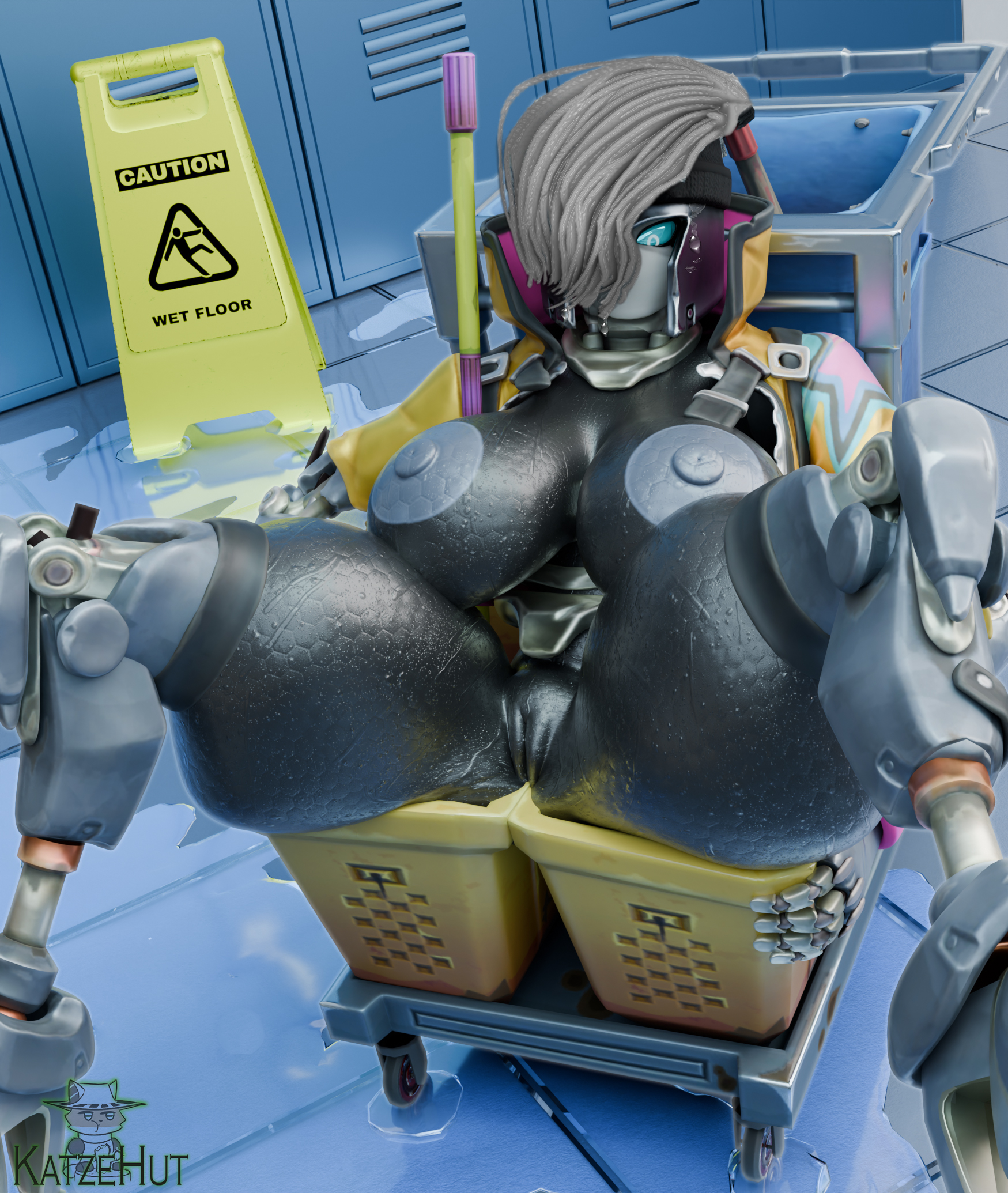 boobs out, breasts, fortnite, fortnite: battle royale, katzehut, rebel (fortnite), robot girl