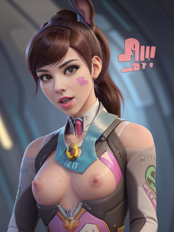 ai_generated brown_hair d.va high_resolution highres overwatch solo solo_female solo_focus vs233