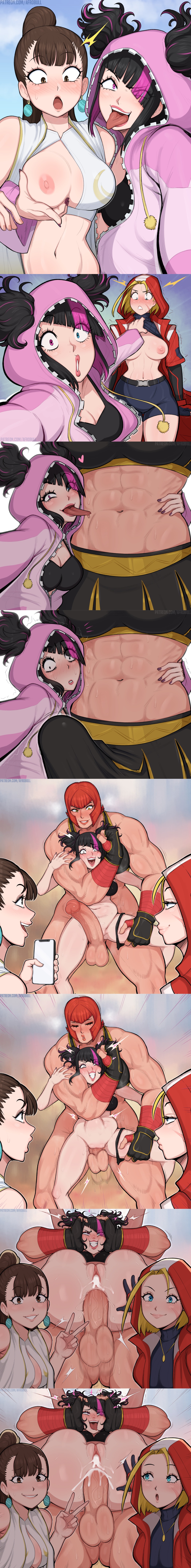 1futa 1girl1futa 1girls 3girls afrobull ahe_gao alternate_costume anal anal_sex ass balls big_penis black_hair blonde_hair blue_eyes blush bottomless brown_eyes brown_hair cammy_white chun-li clenched_teeth cum cum_in_ass cum_in_ass cum_in_pussy cum_in_pussy cum_inside cumming_while_penetrating erection female female_penetrated femsub full_nelson full_nelson_(legs_held) full_nelson_anal futa_on_female futadom futanari hand_on_butt heterochromia huge_cock human juri_han light-skinned_female light-skinned_futanari light_skin looking_at_viewer marisa_rossetti medium_breasts muscular muscular_futanari pajamas pale-skinned_female pale_skin peace_sign penis penis_awe penis_in_ass purple_streak rough_anal rough_sex size_difference smile source_request street_fighter street_fighter_6 tongue tongue_out v1futa white_body