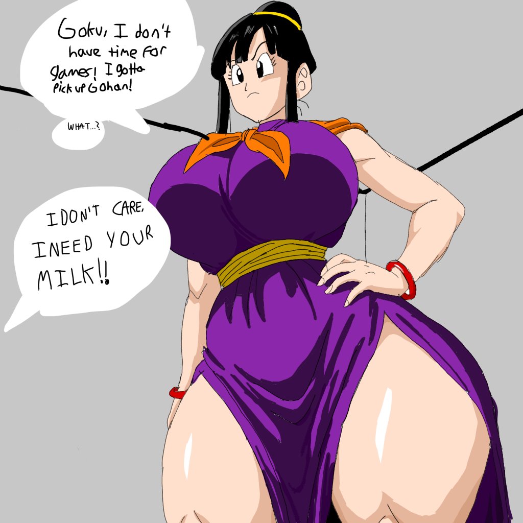 chichi, huge breasts, milf, sailorannie2005, son goku