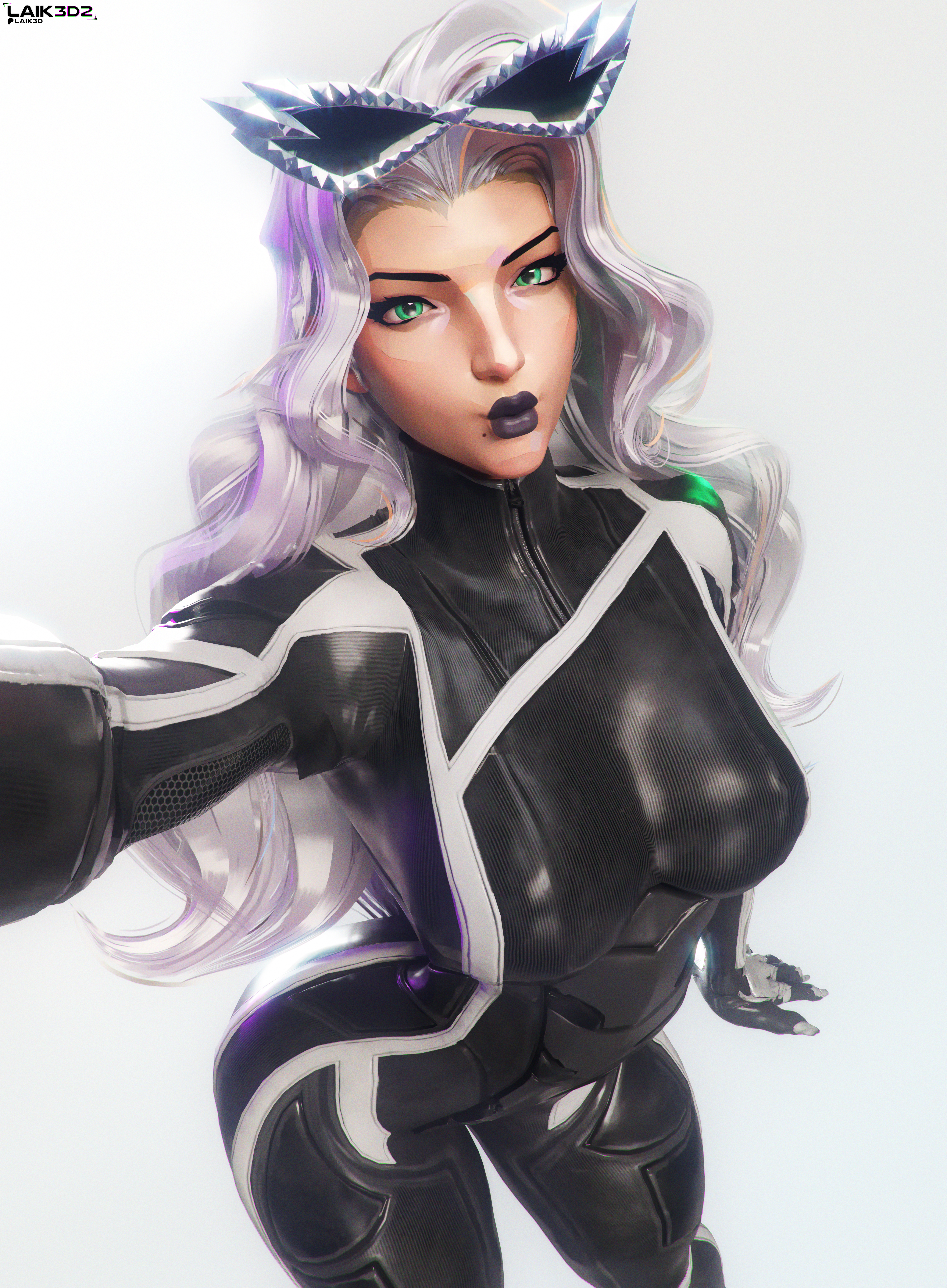 1girls, 2026, 3d, 3d (artwork), black cat (marvel rivals), black cat (marvel), bodysuit, cute, cute face, felicia hardy, female, kissy face, laik3d, laik3d2, latex, marvel, marvel comics, marvel rivals, puckered lips, seductive, seductive look, selfie, selfie pose, skin tight, solo, spider-man (series), tight clothes, tight clothing, voluptuous, voluptuous female