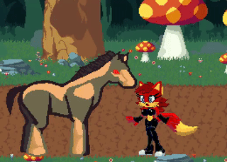 ahe gao, anal, animal genitalia, animated, becoming erect, blue eyes, closed eyes, cum, cum in ass, cum inflation, cum inside, deep penetration, equine penis, feral, fiona fox, horse, penetration, pixel animation, pleasure face, project x love potion disaster, sega, sickle the fox (artist), sonic (series), sonic the hedgehog (archie), stomach bulge, straight, twitter link
