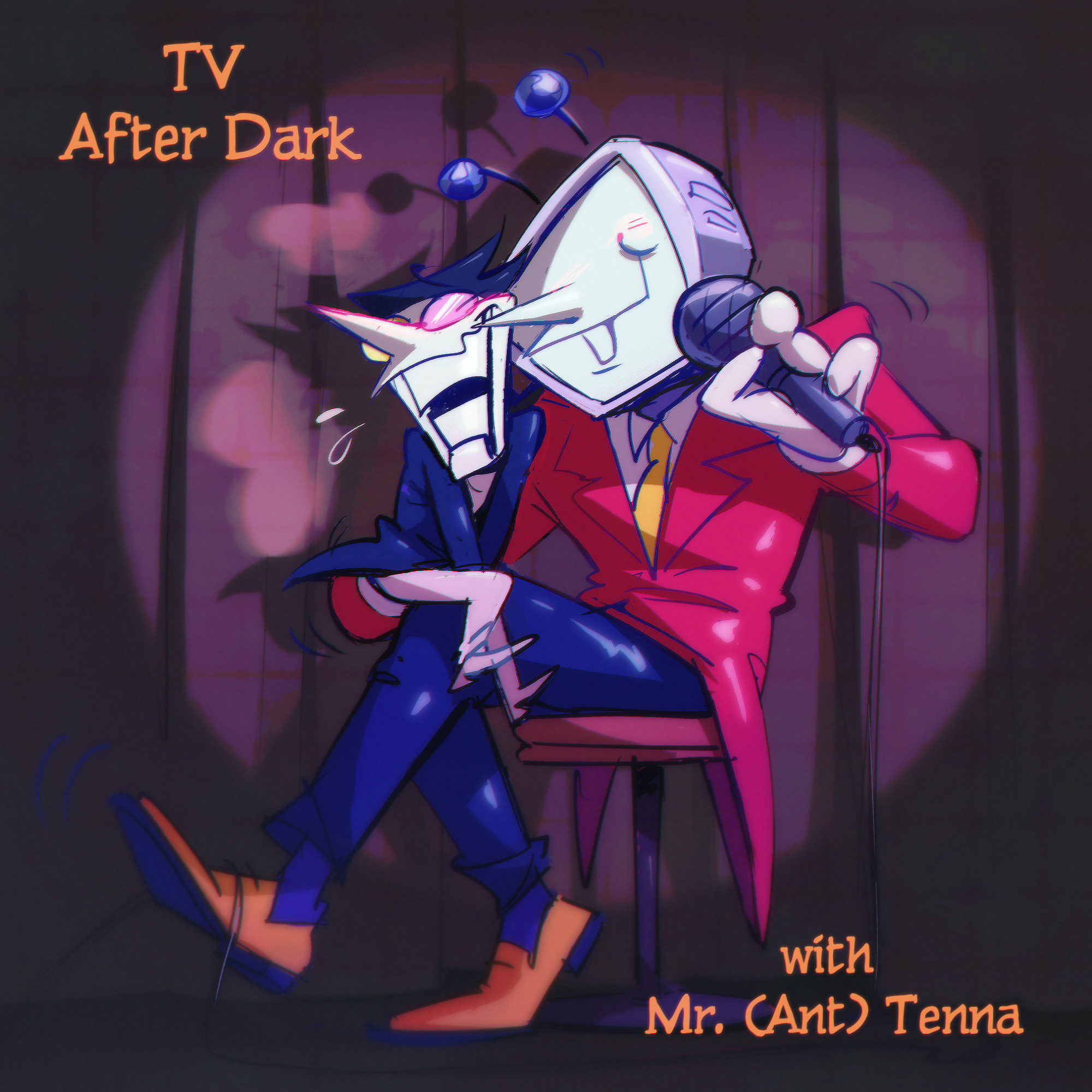deltarune, fisting, implied fisting, implied penetration, male, male only, male/male, nastynannerz, puppet, sitting on lap, size difference, spamton g spamton, tenna (deltarune), voyeur pov, voyeurism, yaoi
