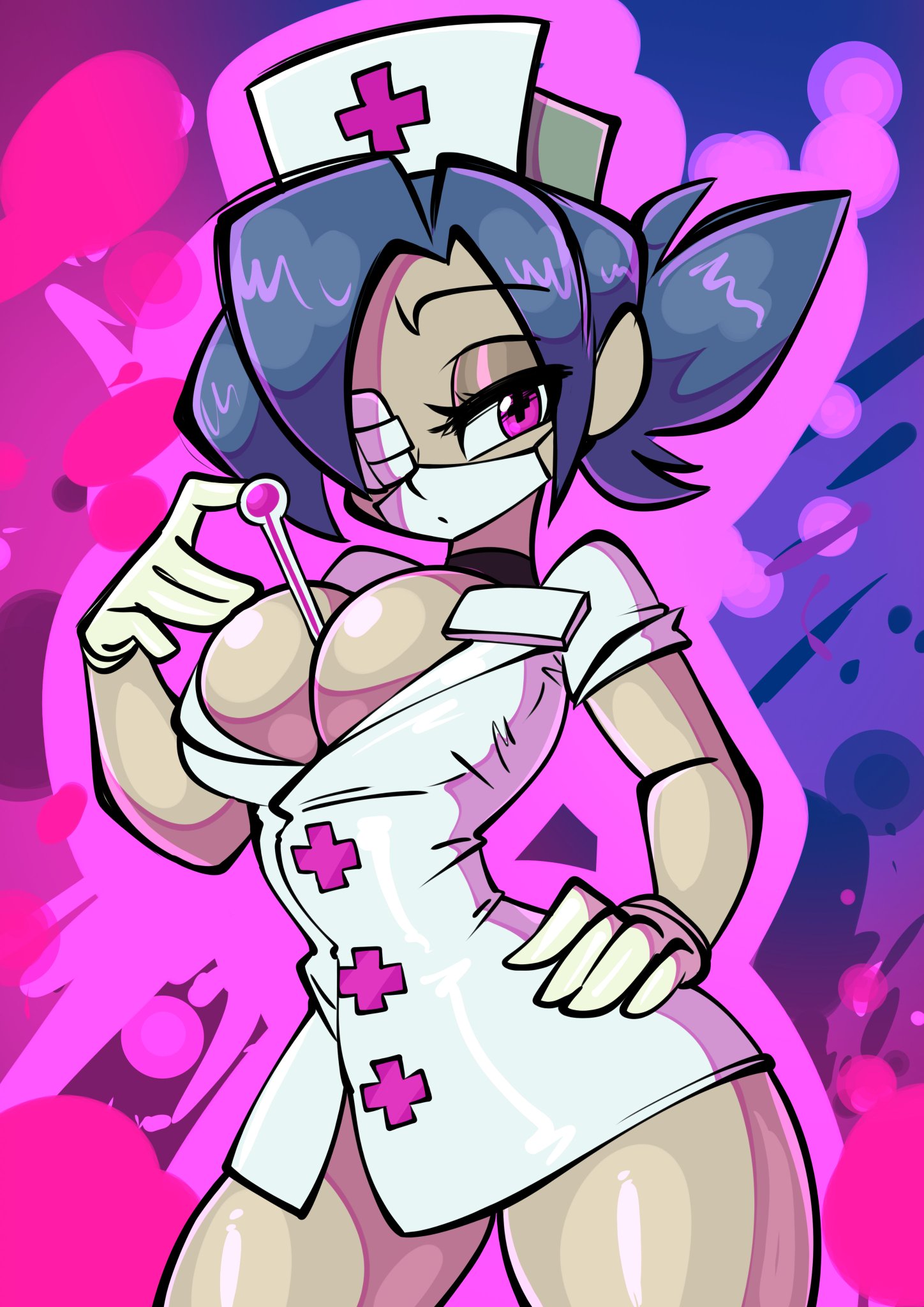 female, jek korpen, skullgirls, tagme, valentine (skullgirls)
