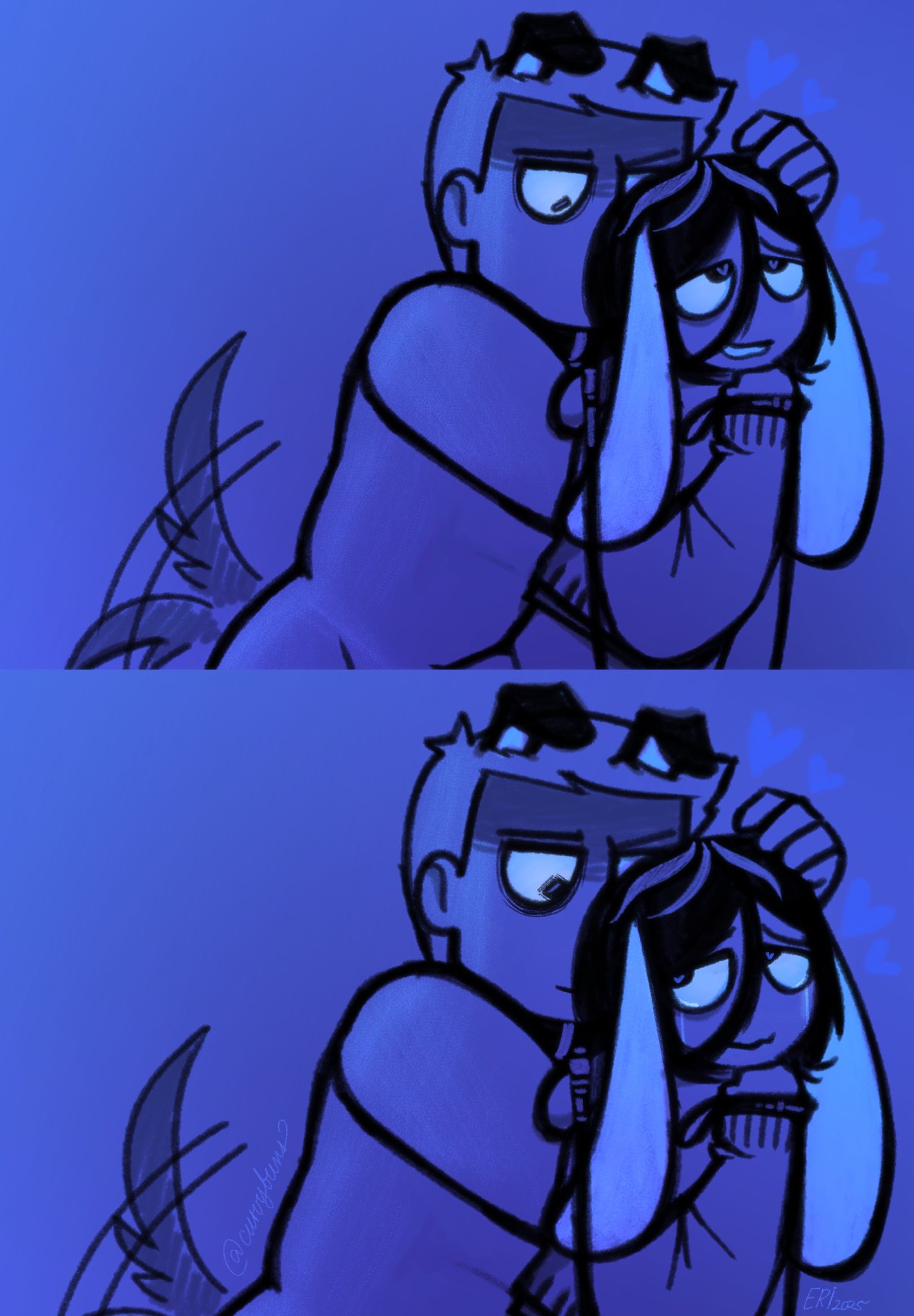 1boy, 2d, angel martinez, backshots, clinical trial, clinical trial (game), curvybuns, cute, lee smith, male, nonbinary, puppy, rolling eyes, sex, wagging tail, wholesome