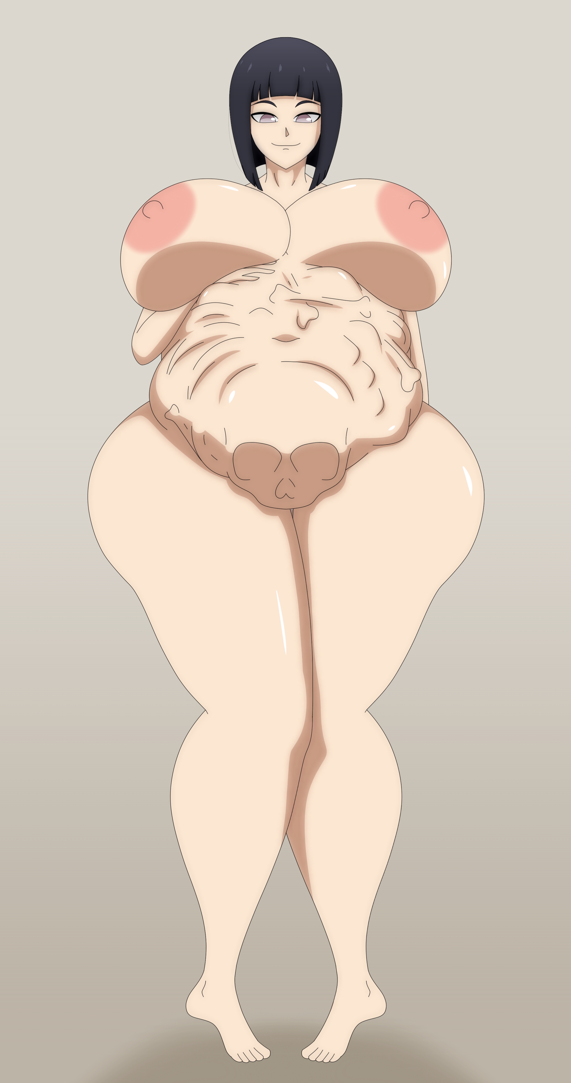 1boy, 1girls, after vore, age difference, belly overhang, best mom, big breasts, black hair, bone imprints, bones, bones in belly, boruto: naruto next generations, breast expansion, breast growth, breast growth (enlargement), breasts, curvy, damnitshuge, digested, digestion, fatal vore, female, female pred, hand on belly, hand on own belly, huge breasts, hyuuga hinata, light skin, light-skinned female, male, milf, milf pred, mommy, mother, mother pred, naruto, naruto (series), nude, nude female, older female, older female and younger male, older pred, oral vore, post-vore, post-vore weight gain, short hair, skull imprint, smile, smiling, son prey, thick thighs, uzumaki boruto, uzumaki hinata, vore, vore belly, weight gain, wide hips, willing pred, willing prey, willing vore, younger male, younger prey