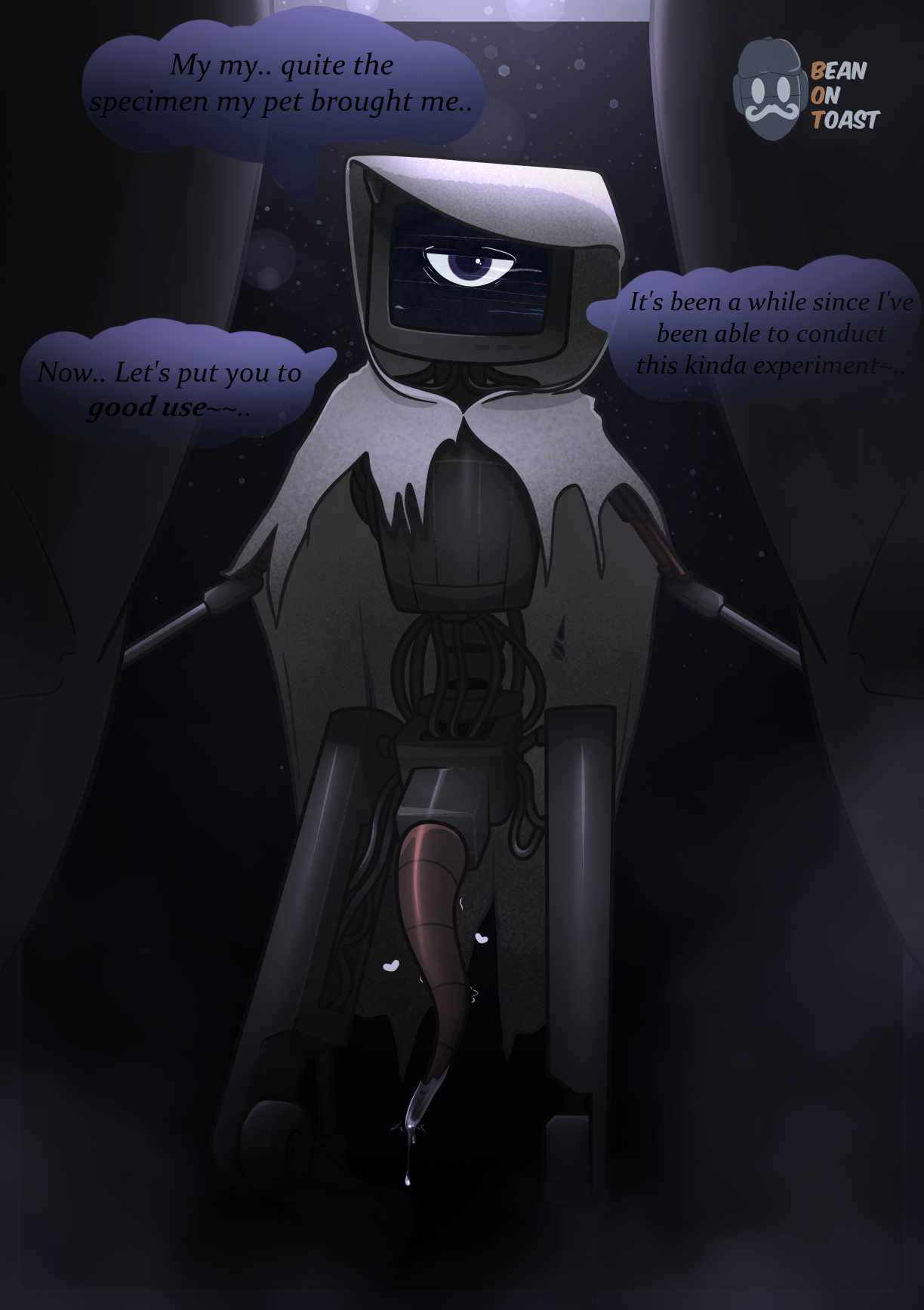 2025 2d 2d_(artwork) 2d_artwork artist_logo artist_name beanontoast cock computer computer_head computer_screen harley_sawyer male poppy_playtime robot robot_male the_doctor_(poppy_playtime)