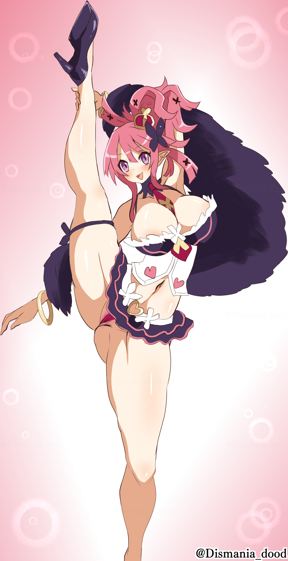 breasts cleavage disgaea disgaea_5 dismania large_breasts nippon_ichi_software seraphina_(disgaea) splits spread_legs thick_thighs thighs thong