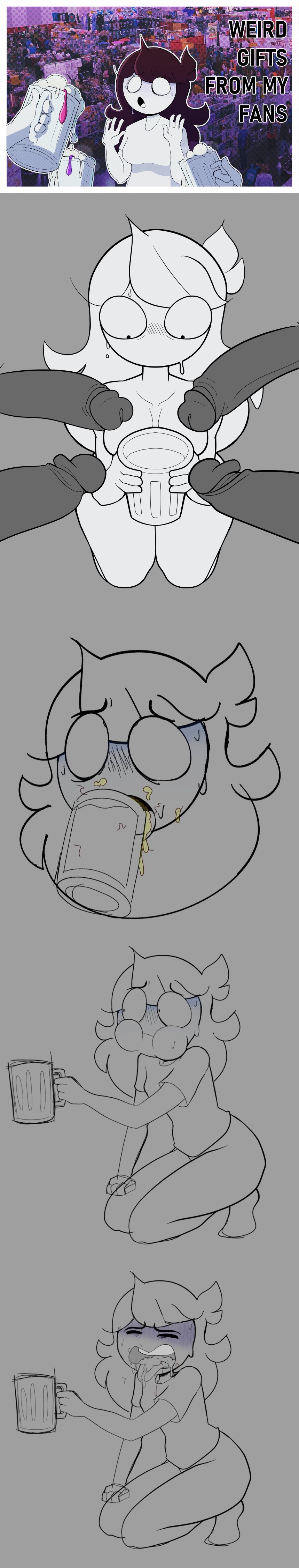 ahe gao, ahegao face, big penis, bottle, brown hair, concerned, condom, crouching, crouching female, cum, cum drinking, cum on face, drink, drinking, drinking cum, forced, gokkun, jaiden, jaiden (jaiden animations), jaiden animations, jaiden dittfach, jaidenanimations, mug, multiple penises, peer pressure, penis, pubes, pubes in mouth, pubes on face, pubic hair, pubic hair in cum, pubic hair on face, surprised, surprised expression, swallowing, swallowing cum, sweat, thumbnail, tongue, tongue out, vaz0v, youtube, youtuber