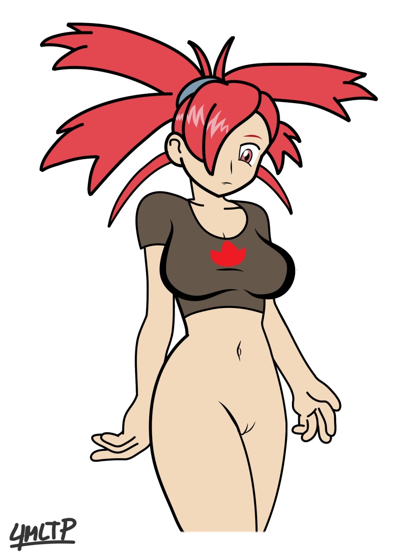 00s 1girls 4mltp bottomless bottomless_female breasts female female_only flannery_(pokemon) flannery_(pokemon_rse) human human_only light-skinned_female light_skin long_hair nintendo pokemon pokemon_rse ponytail pussy red_eyes red_hair solo tied_hair