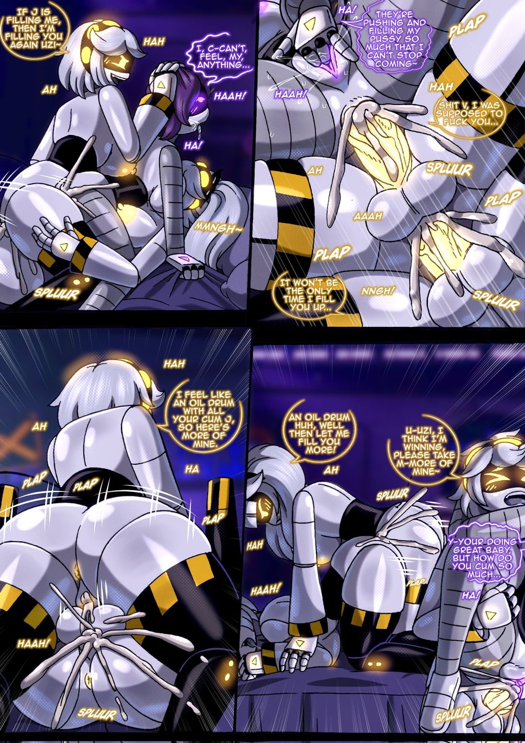 1boy, 3girls, anal sex, cum, cum in pussy, futa, futanari, j (murder drones), male on female, murder drones, n (murder drones), penis in pussy, rod akihiro, sex, uzi (murder drones), v (murder drones)