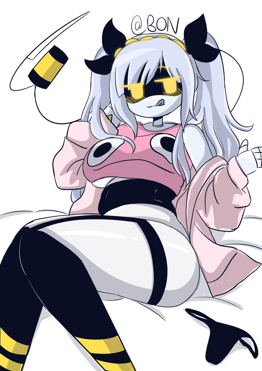 1girls, big breasts, female only, j (murder drones), murder drones, panties, panties aside, thick thighs